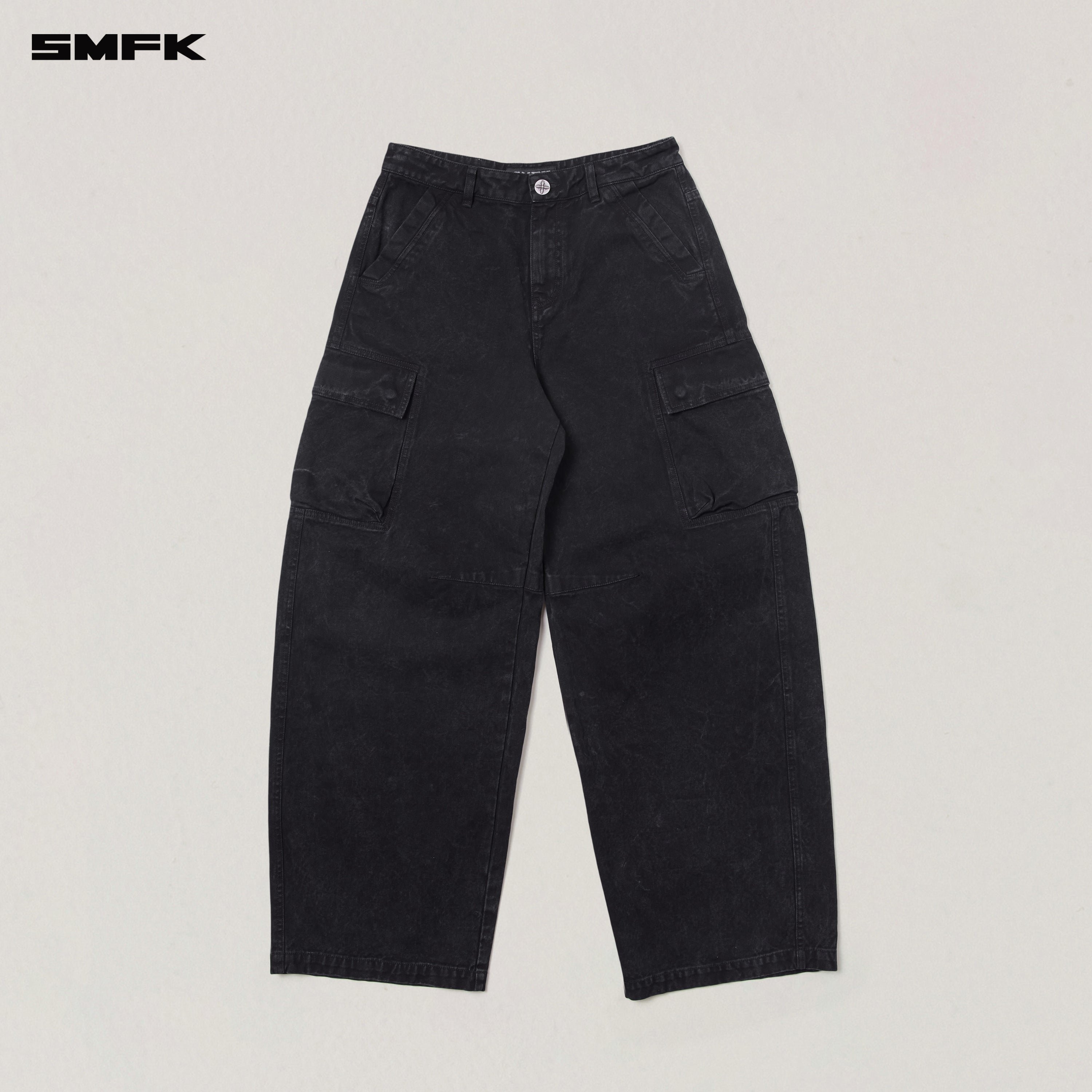 VINTAGE-STORM ONE CUT ARC CARGO PANTS/FADE DYE WILD BLACK