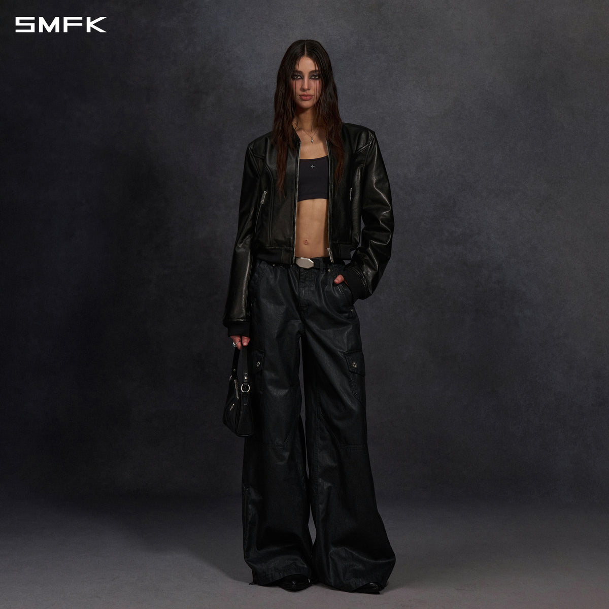 MIRAGE SIREN COLD DYE CARGO PANTS/COLD DYE+WAX/W INK BLACK