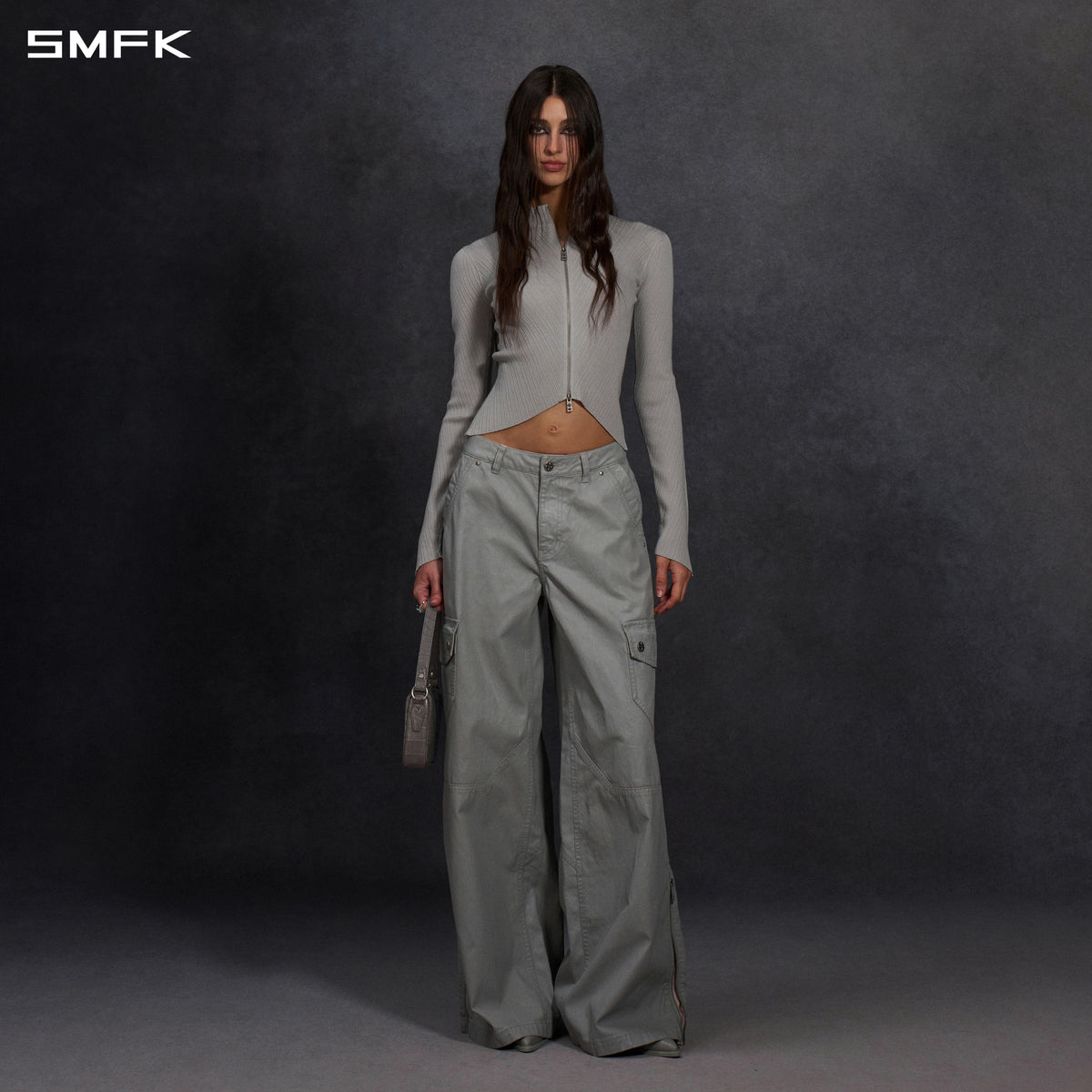 MIRAGE SIREN COLD DYE CARGO PANTS/COLD DYE+WAX/W MIST GREY
