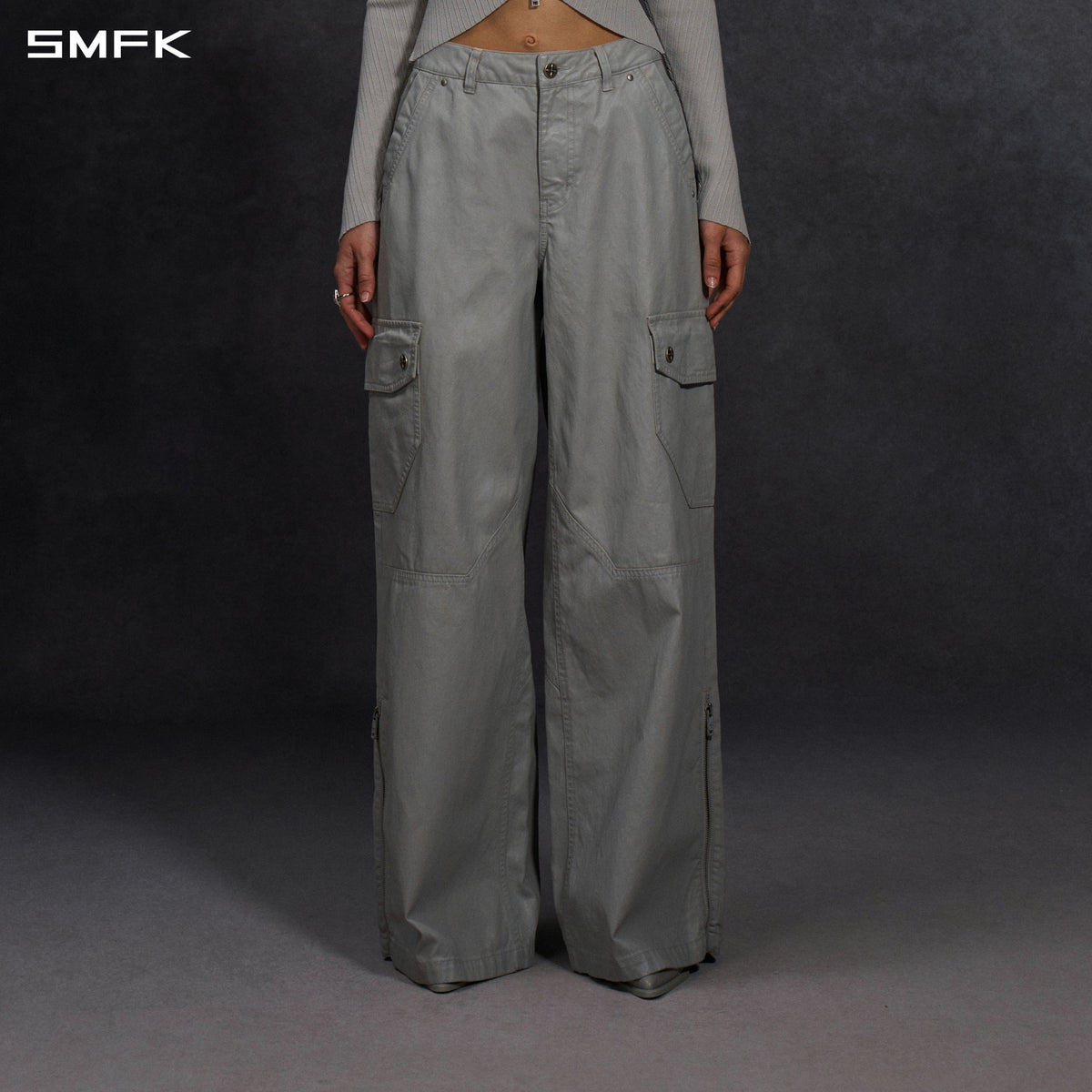 MIRAGE SIREN COLD DYE CARGO PANTS/COLD DYE+WAX/W MIST GREY