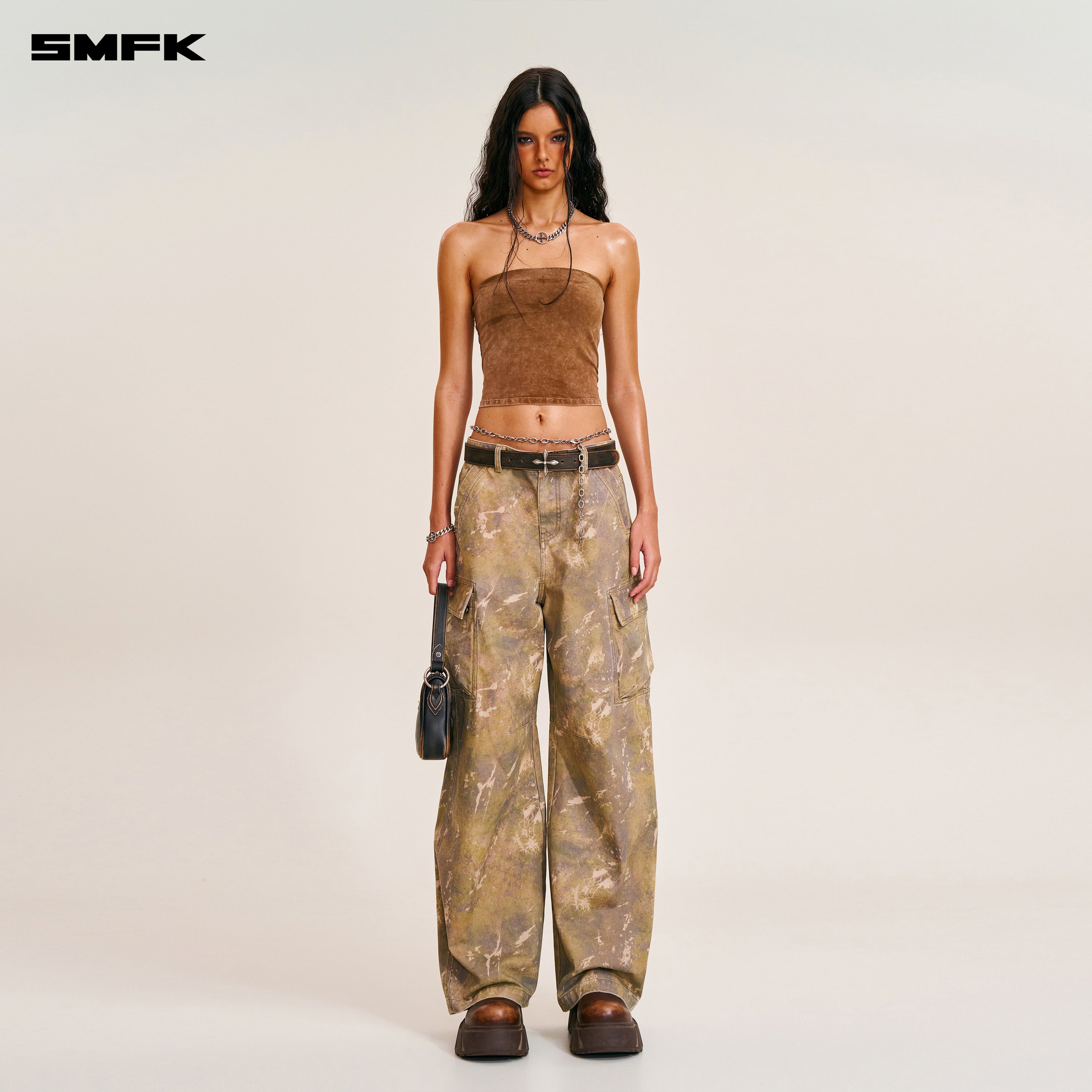 VINTAGE-STORM ONE CUT ARC CARGO PANTS/FADE DYE HURRICANE CAMOUFLAGE
