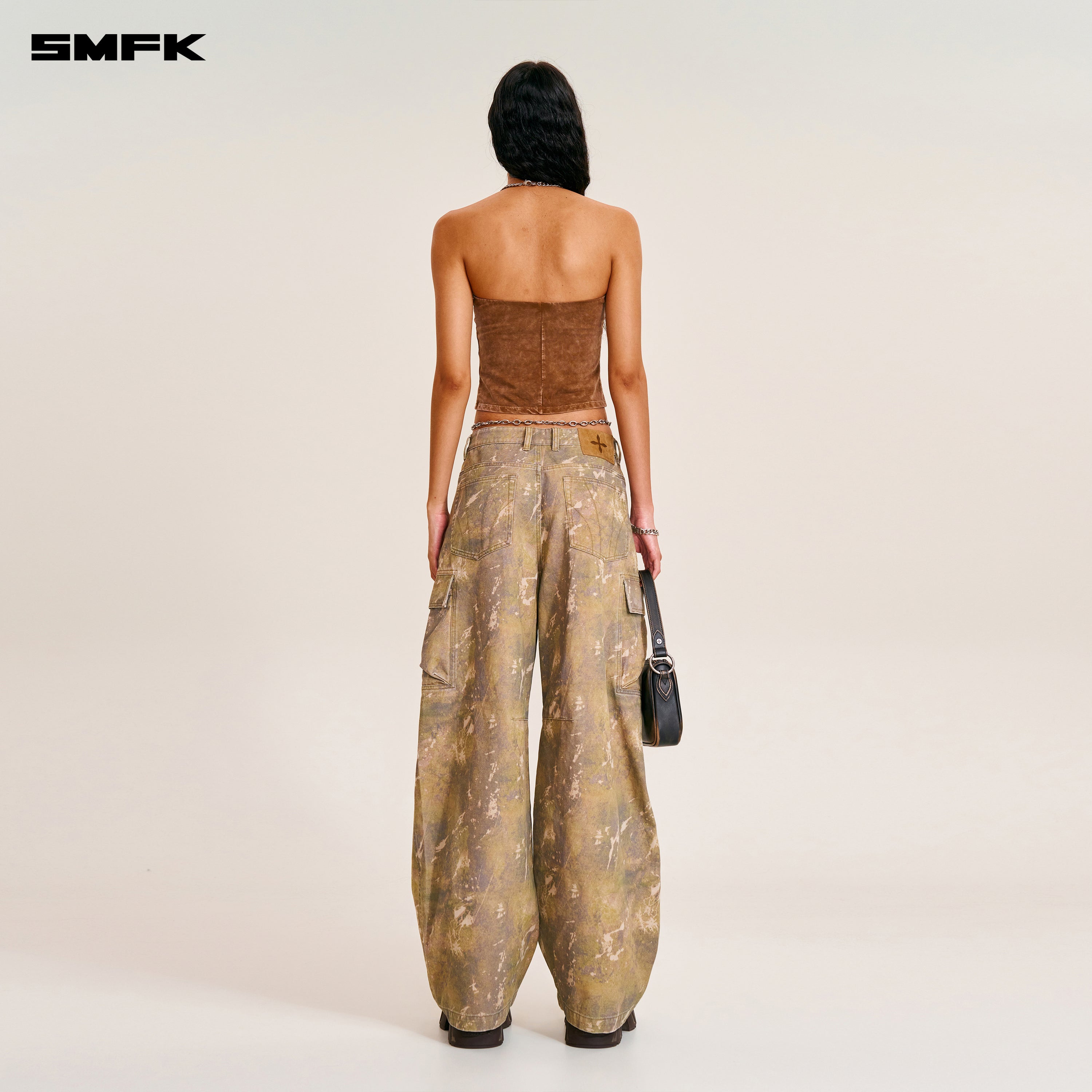 VINTAGE-STORM ONE CUT ARC CARGO PANTS/FADE DYE HURRICANE CAMOUFLAGE