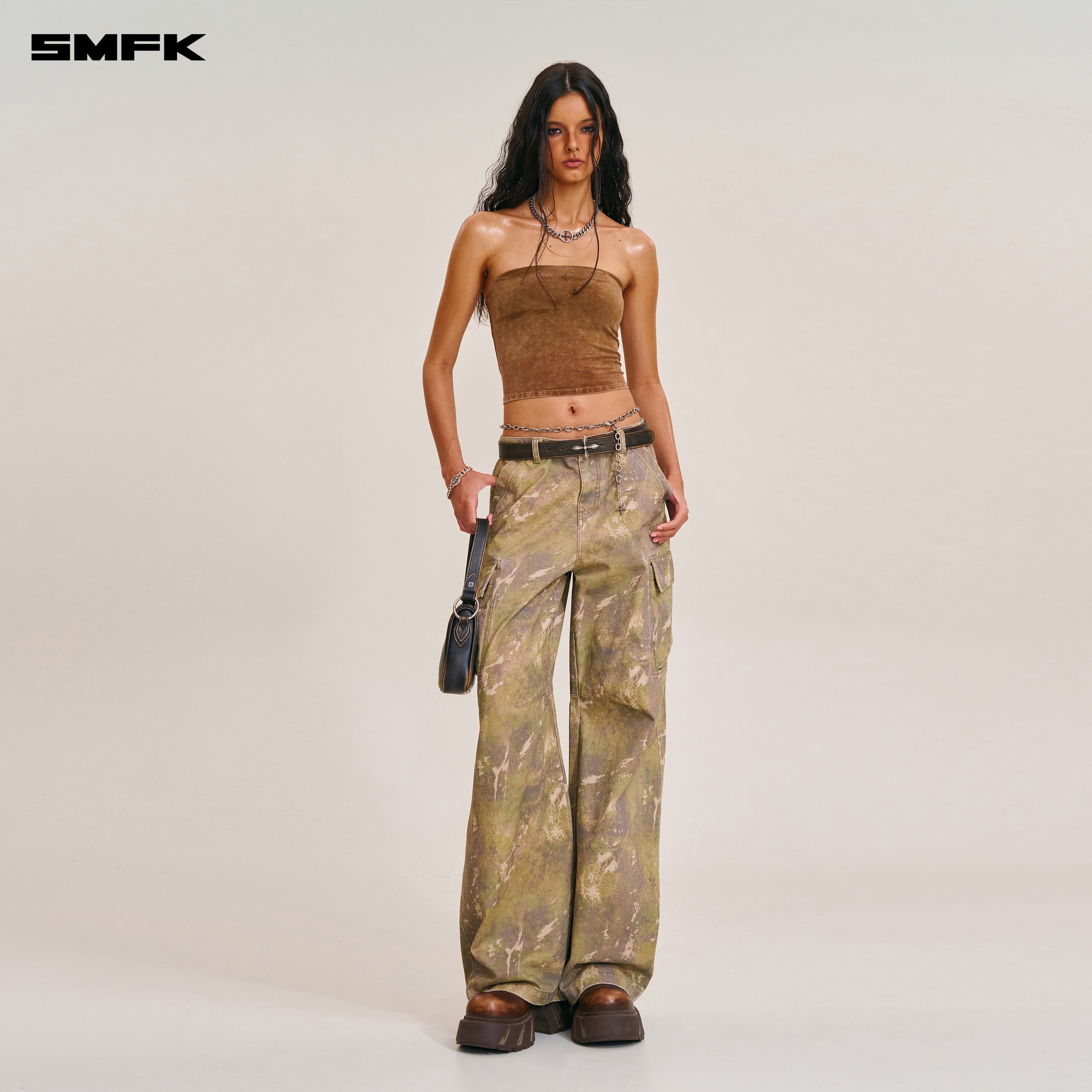 VINTAGE-STORM ONE CUT ARC CARGO PANTS/FADE DYE HURRICANE CAMOUFLAGE