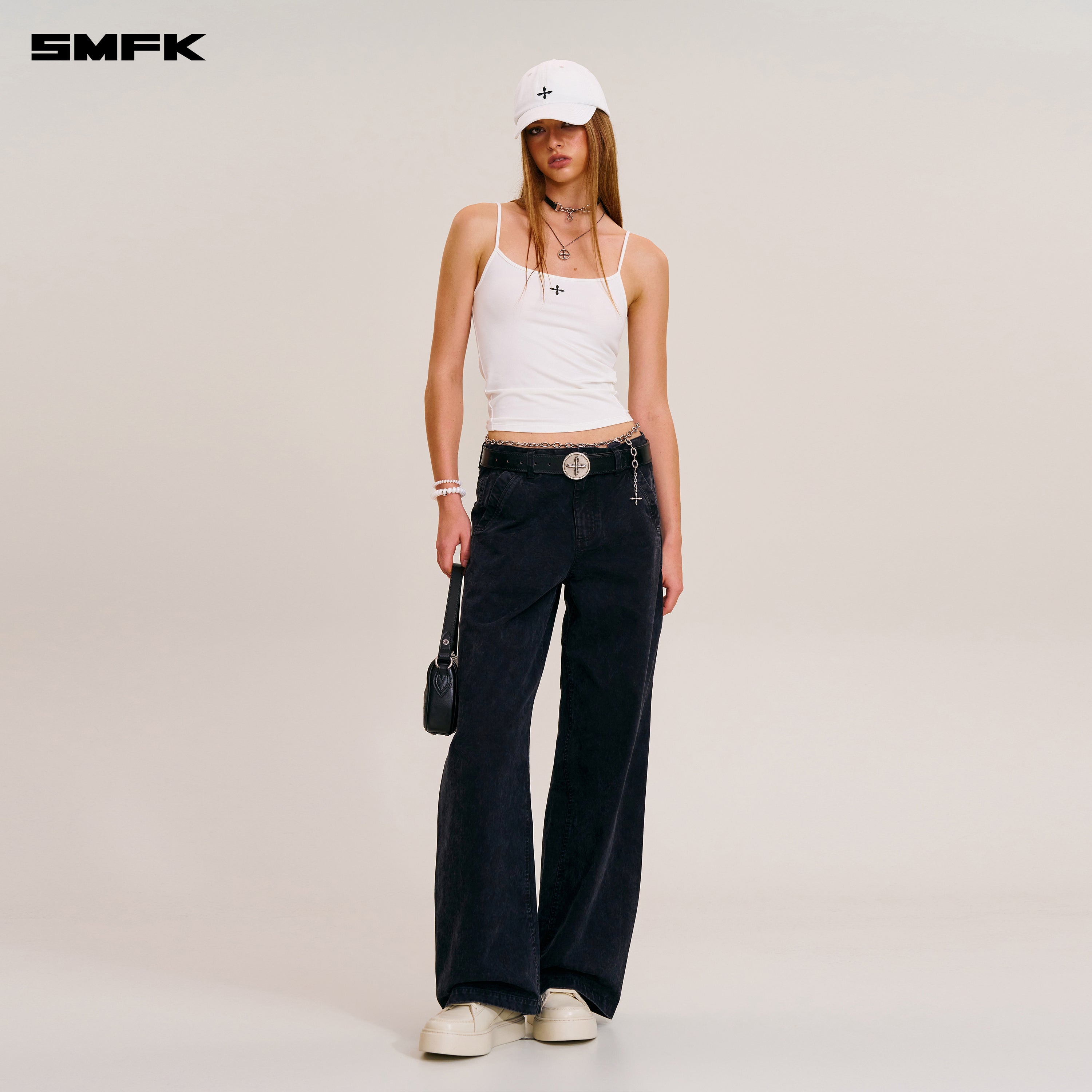 VINTAGE-STORM SPIRAL ARC CARGO PANTS/FADE DYE WILD BLACK