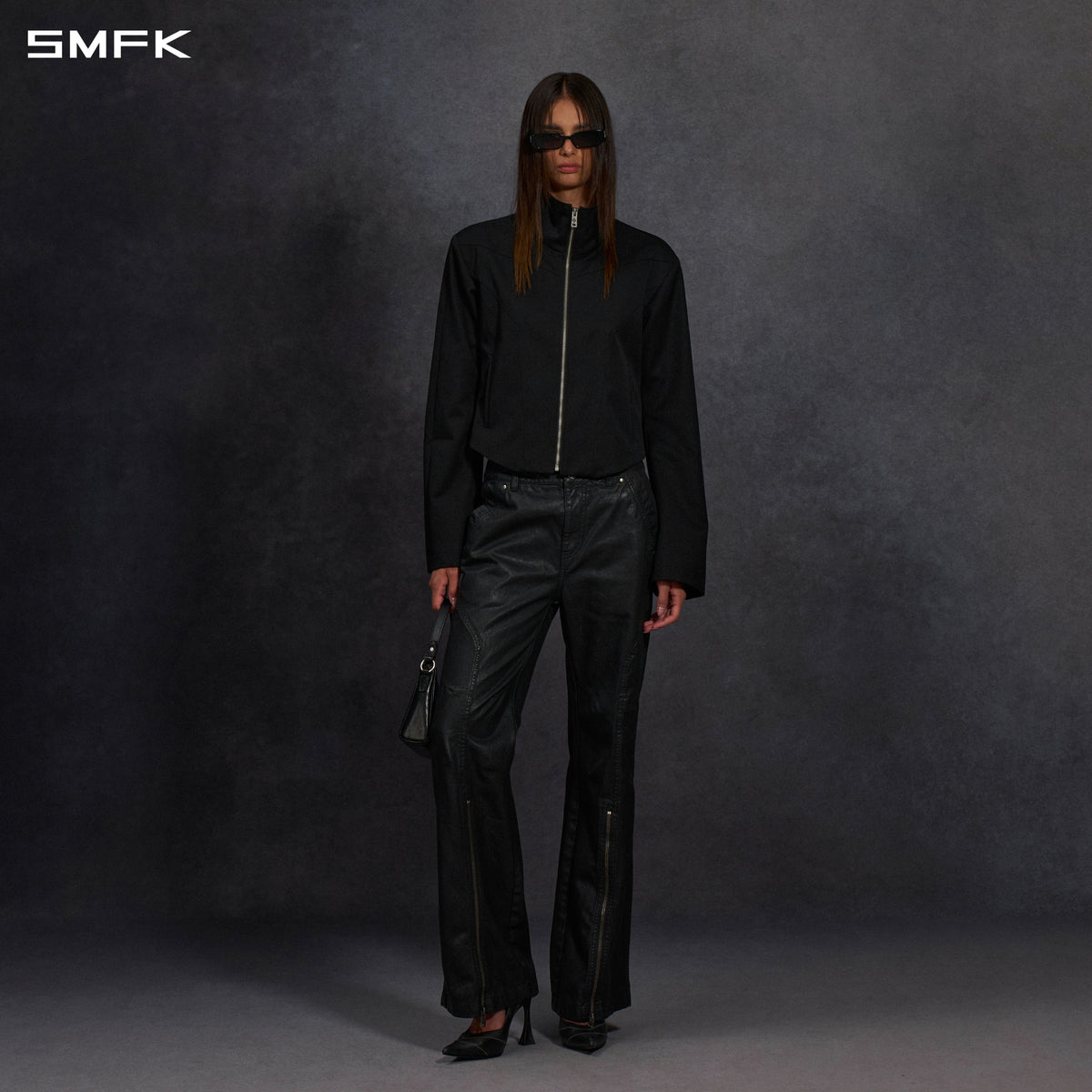 MIRAGE SIREN COLD DYE SLIM CARGO PANTS/COLD DYE+WAX/W INK BLACK