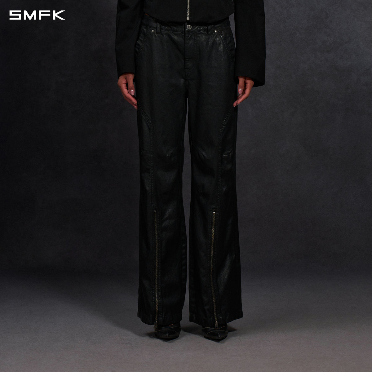 MIRAGE SIREN COLD DYE SLIM CARGO PANTS/COLD DYE+WAX/W INK BLACK