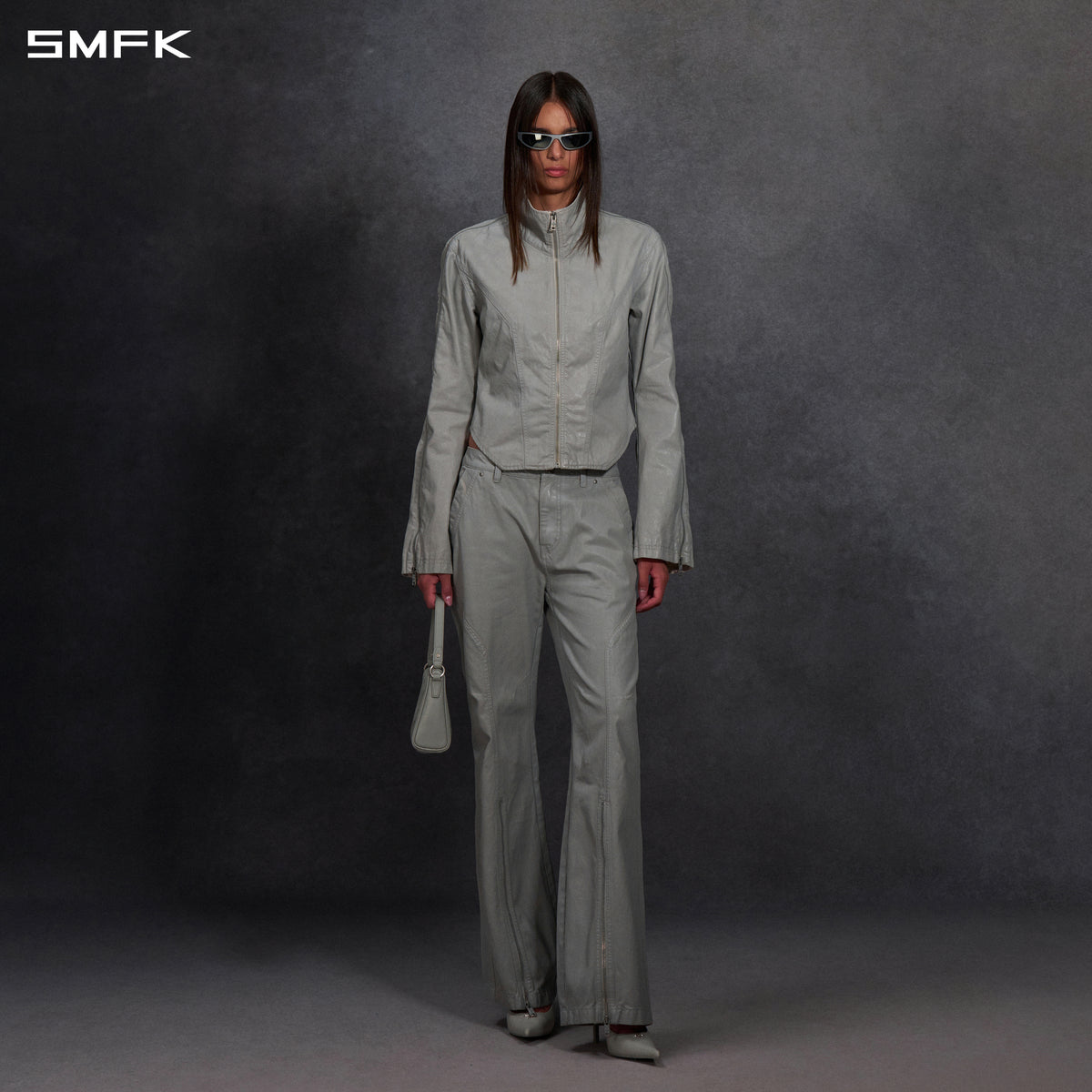 MIRAGE SIREN COLD DYE SLIM CARGO PANTS/COLD DYE+WAX/W MIST GREY