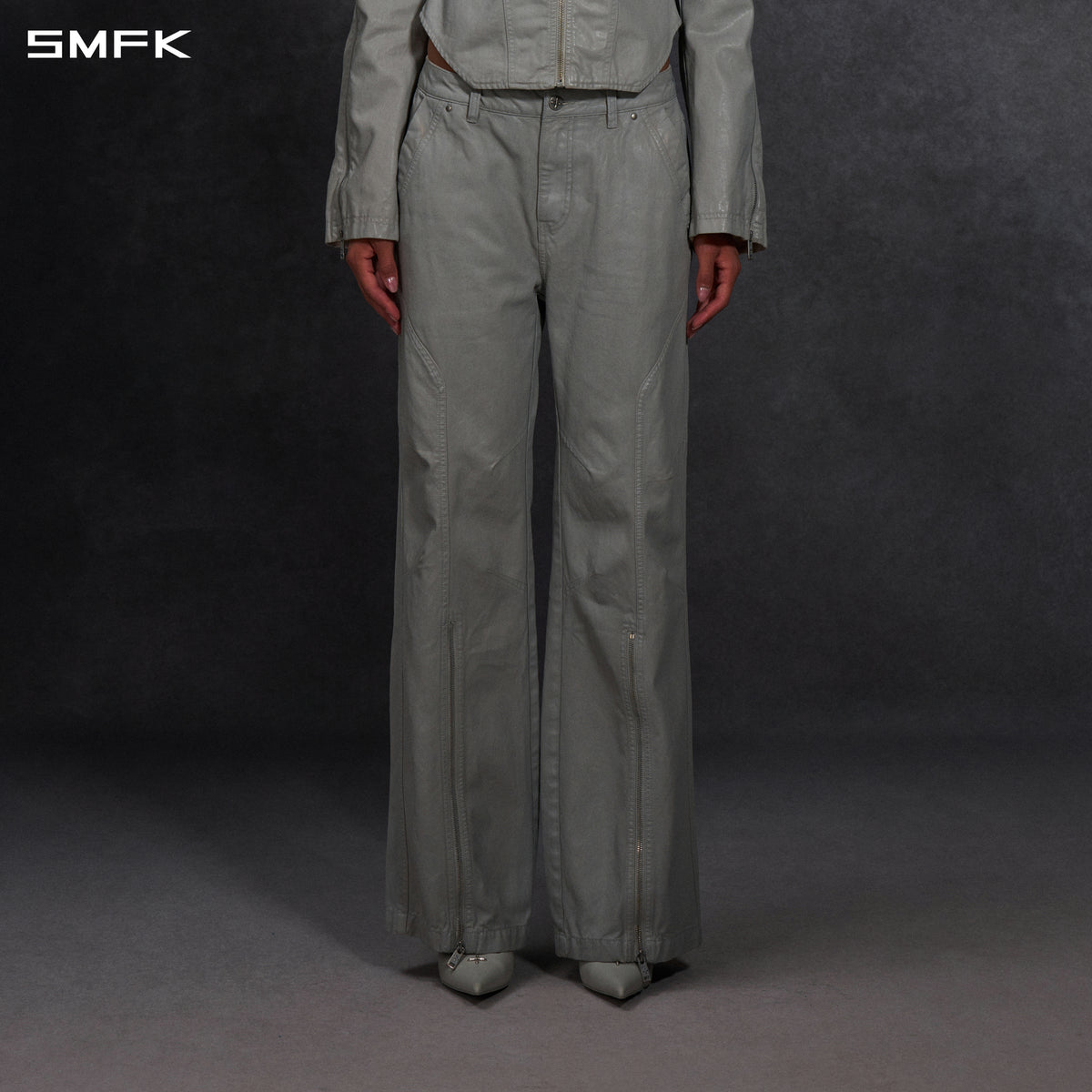 MIRAGE SIREN COLD DYE SLIM CARGO PANTS/COLD DYE+WAX/W MIST GREY