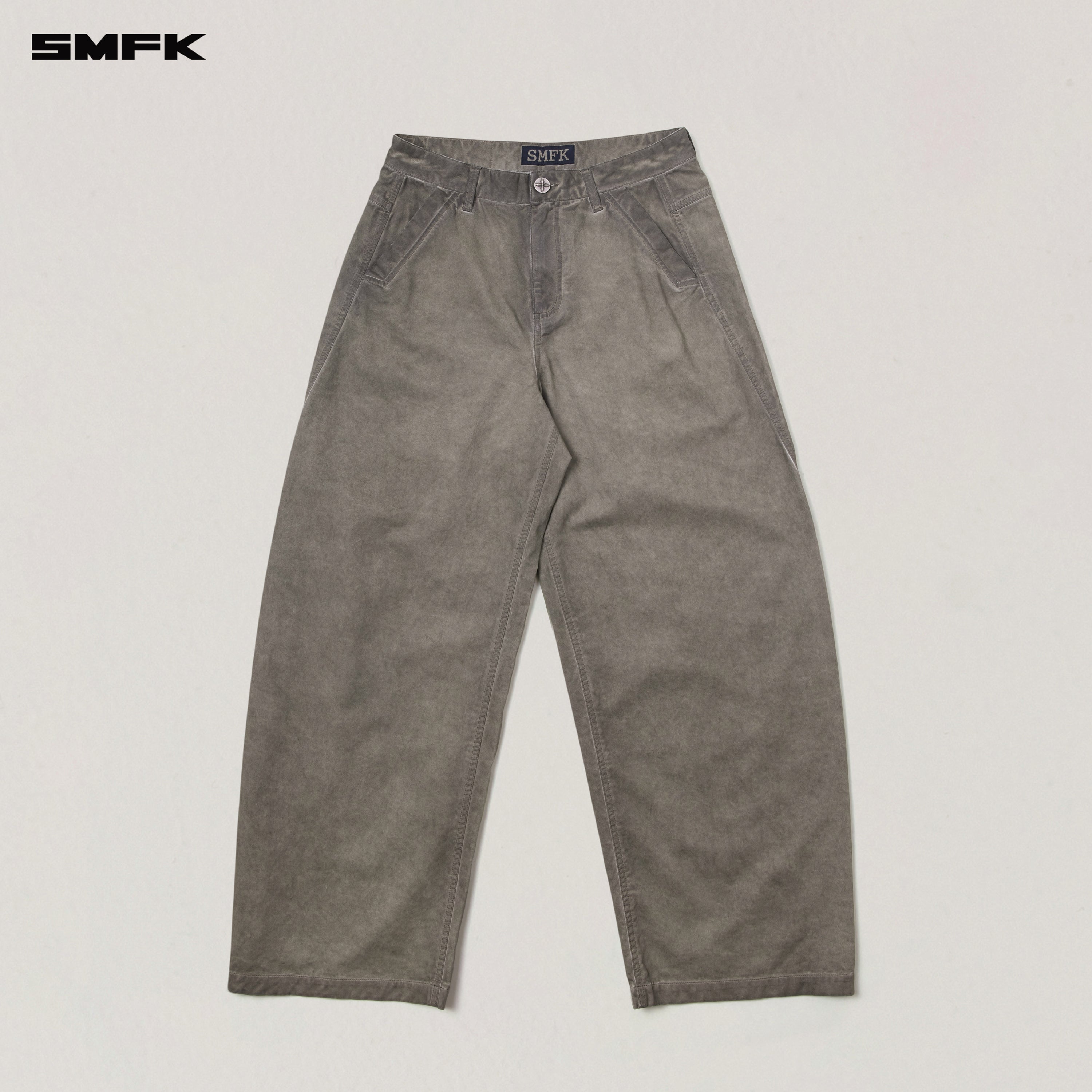 VINTAGE-STORM SPIRAL ARC CARGO PANTS/FADE DYE WILD BROWN