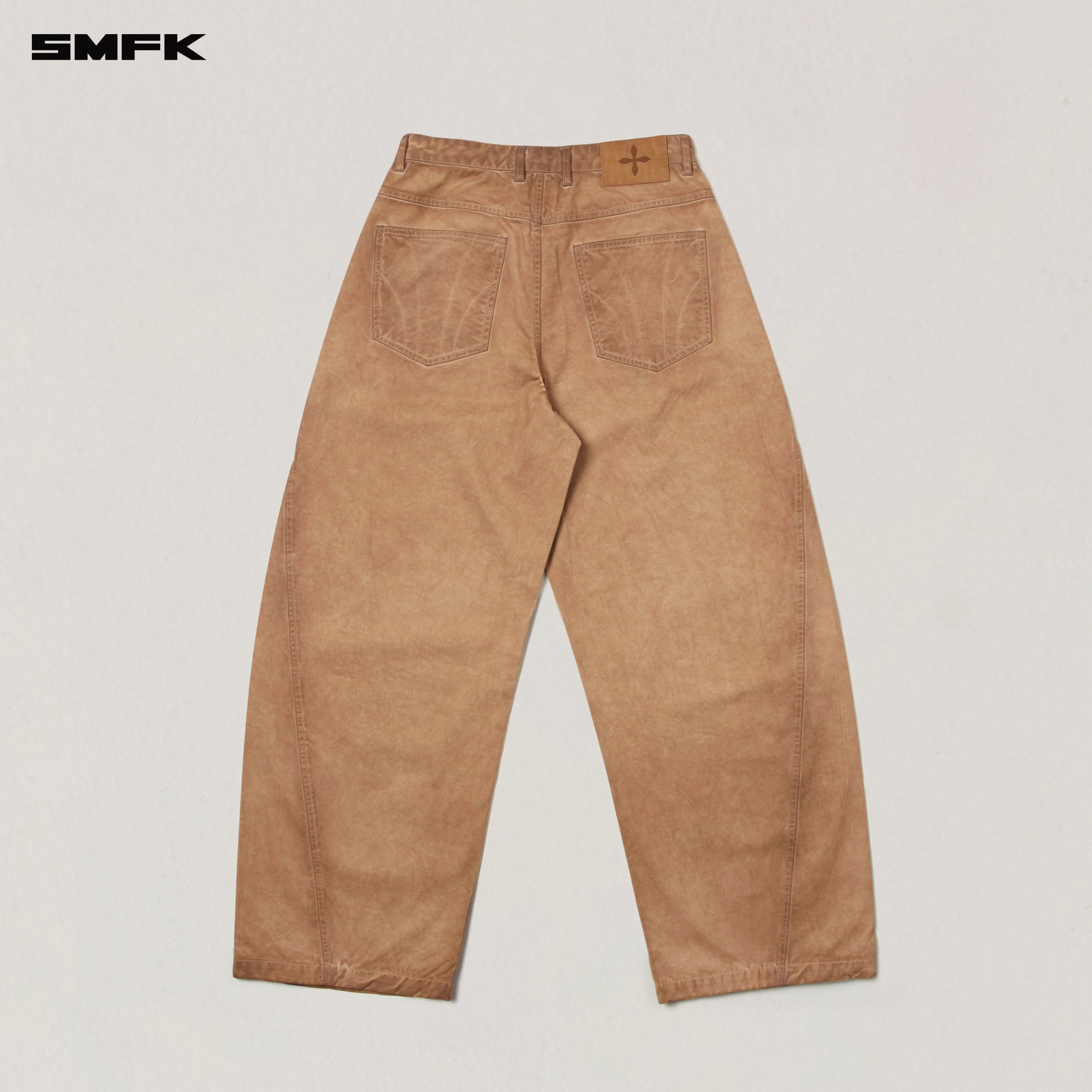 VINTAGE-STORM SPIRAL ARC CARGO PANTS/FADE DYE FADING DESERT