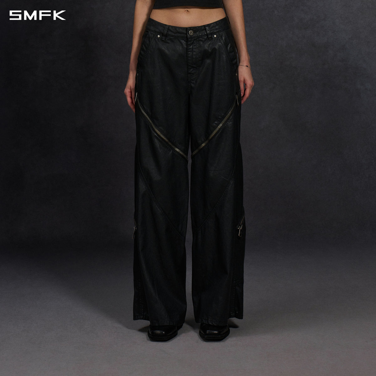MIRAGE HURRICANE COLD DYE SLIM CARGO PANTS/COLD DYE+WAX/W INK BLACK