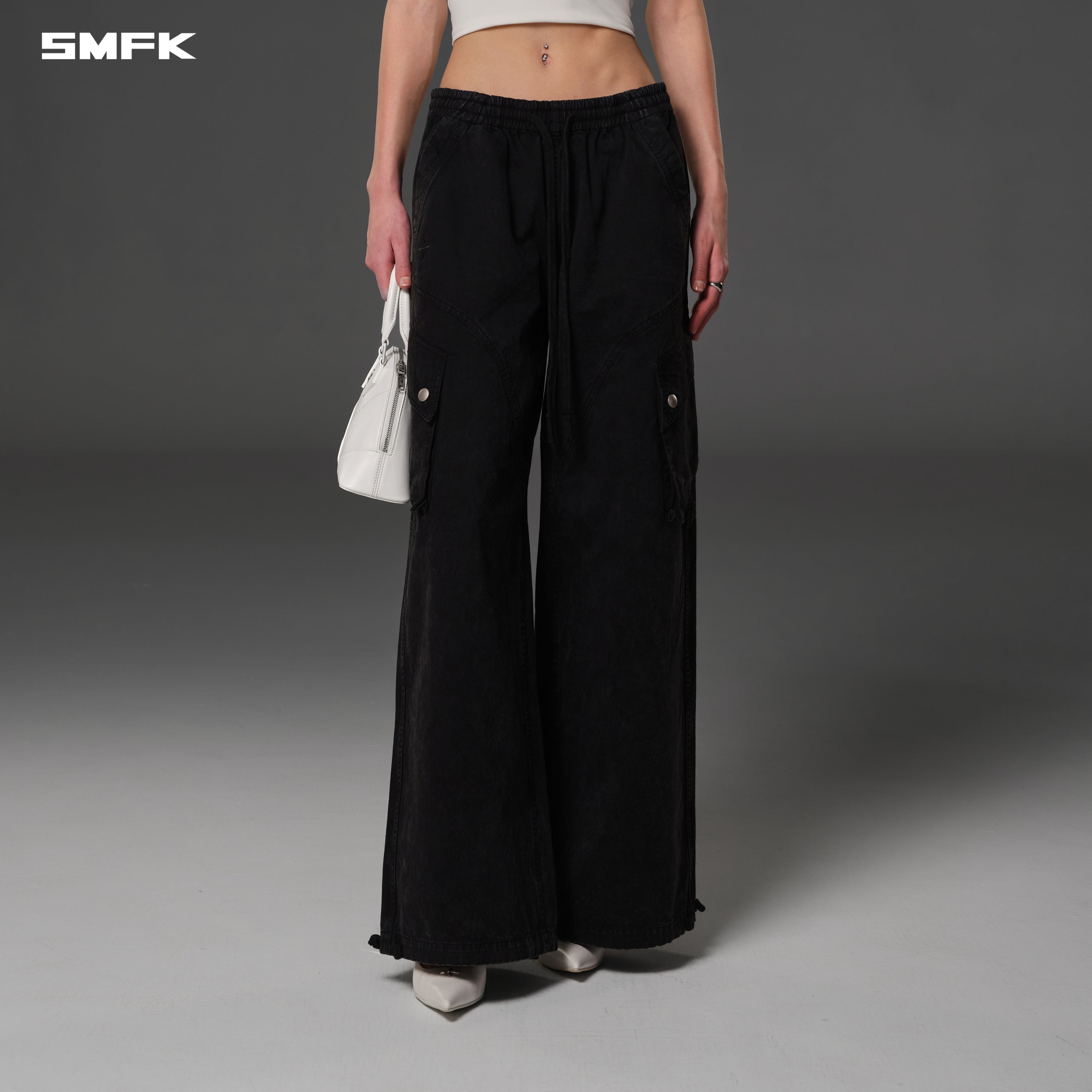 MIRAGE VANISH LOOSE SPORTS CARGO /GARMENT DYE VANISH BLACK