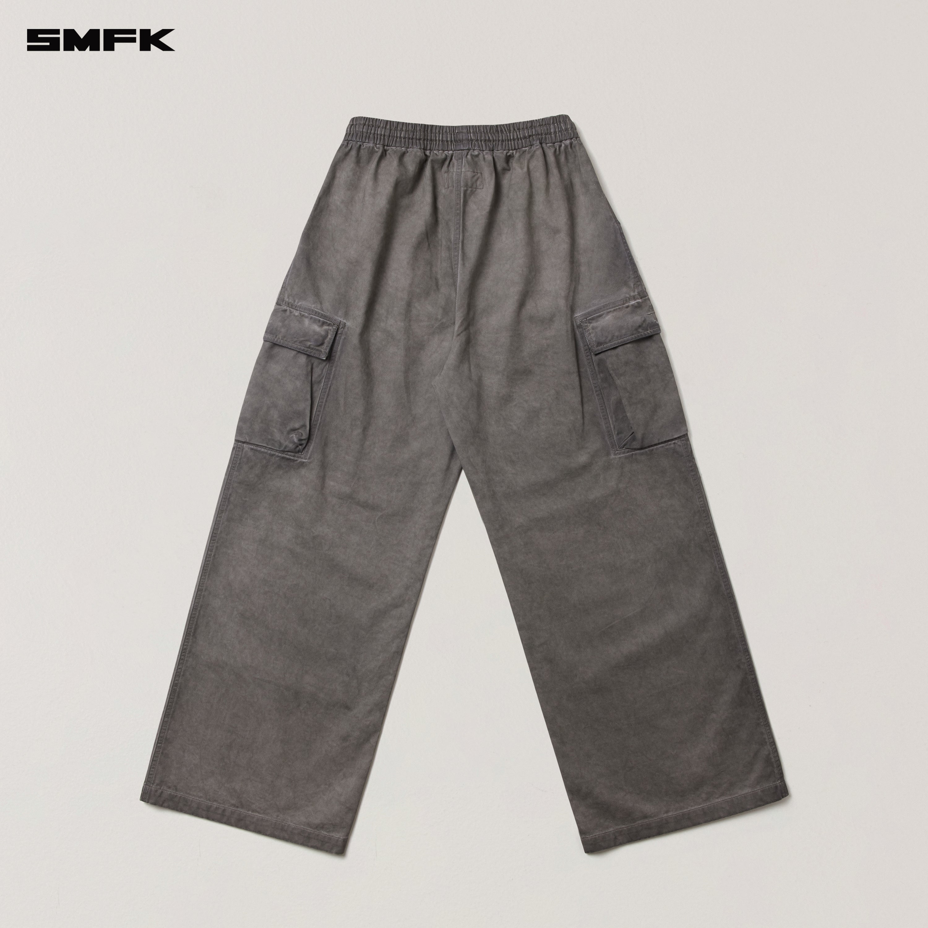 VINTAGE-STORM LOOSE SPORTS CARGO PANTS/FADE DYE WILD BROWN