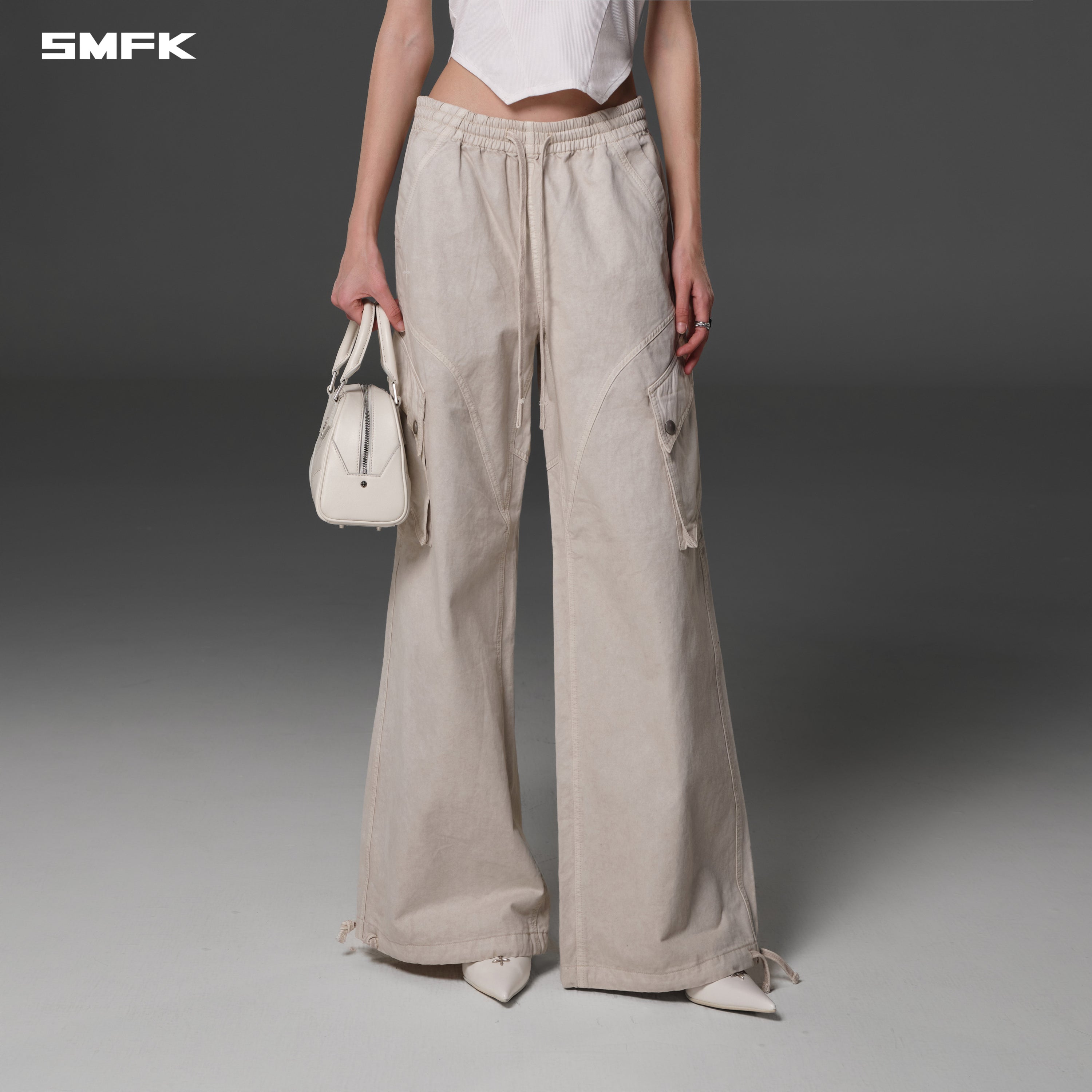 MIRAGE VANISH LOOSE SPORTS CARGO /GARMENT DYE VANISH WHITE
