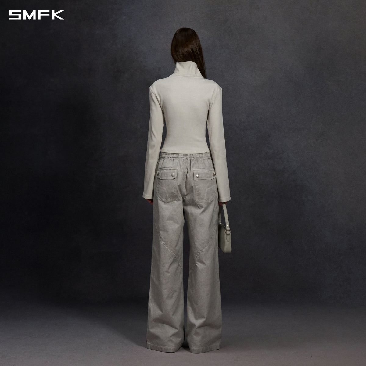 MIRAGE SIREN COLD DYE LOOSE BASKETBALL CARGO PANTS/COTTON+COLD DYE/U ASH GREY