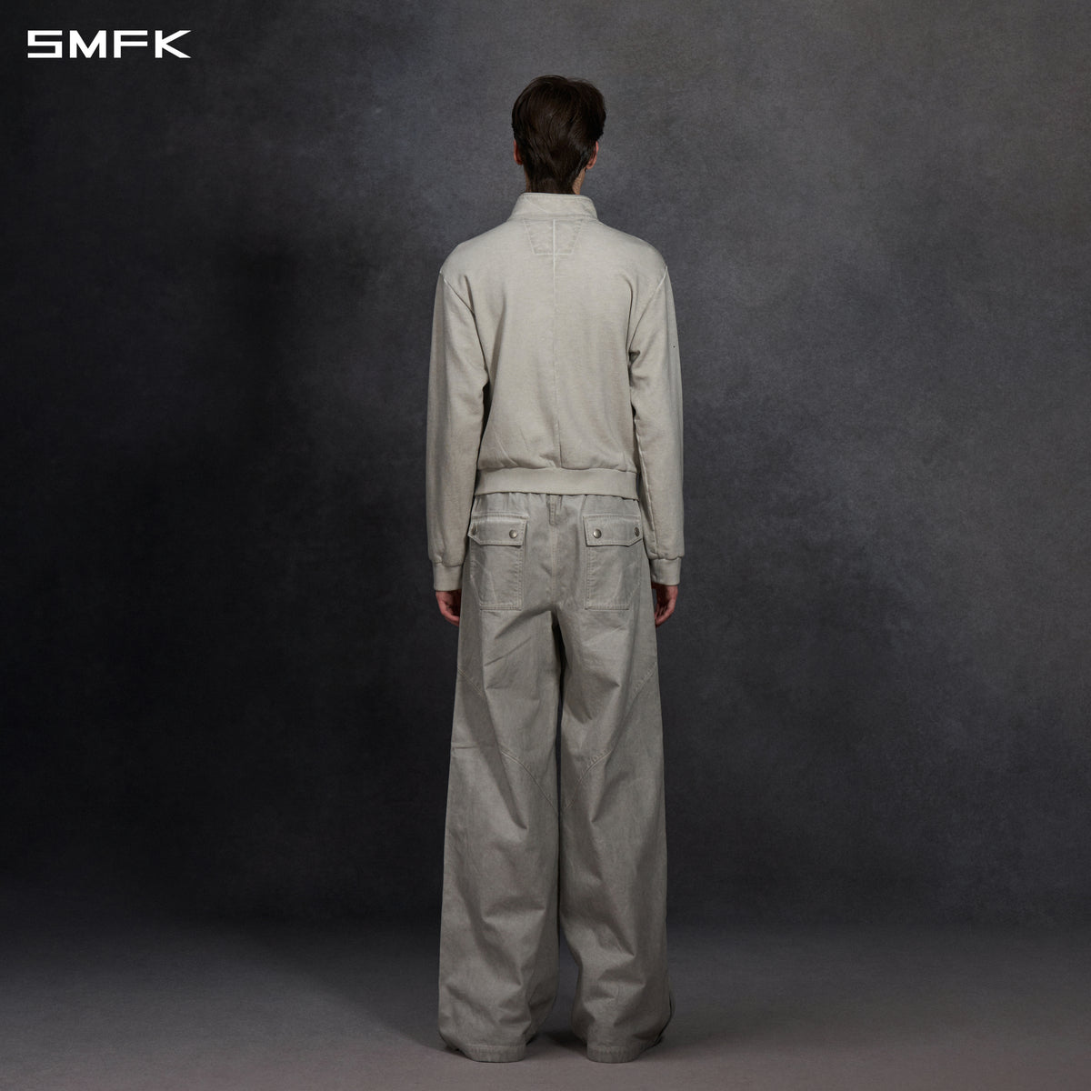 MIRAGE SIREN COLD DYE LOOSE BASKETBALL CARGO PANTS/COTTON+COLD DYE/U ASH GREY