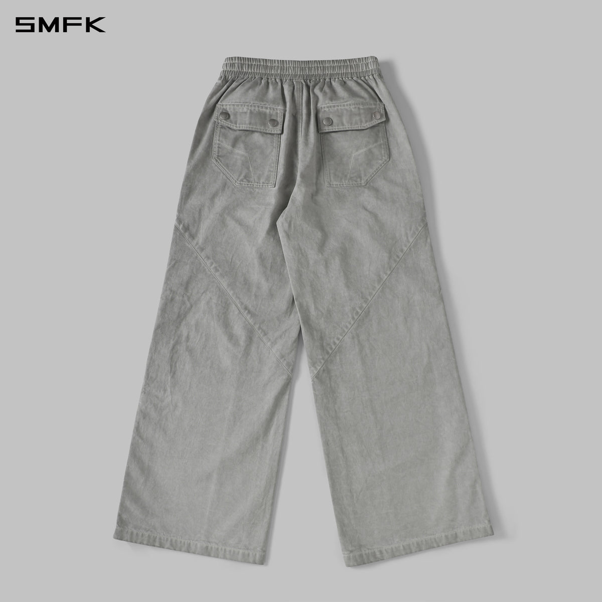 MIRAGE SIREN COLD DYE LOOSE BASKETBALL CARGO PANTS/COTTON+COLD DYE/U ASH GREY