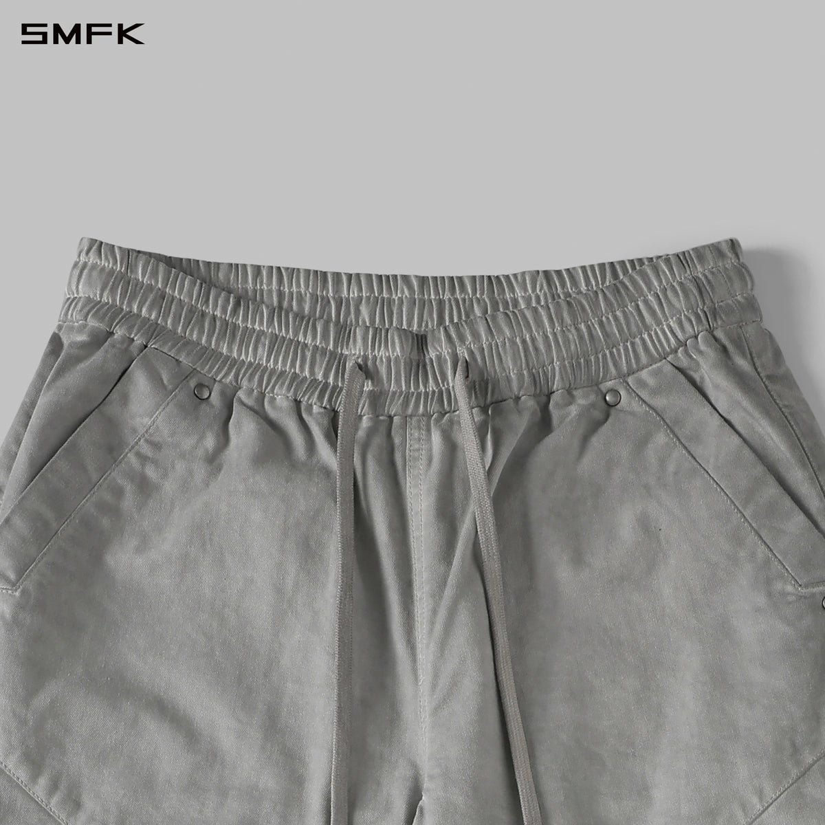 MIRAGE SIREN COLD DYE LOOSE BASKETBALL CARGO PANTS/COTTON+COLD DYE/U ASH GREY