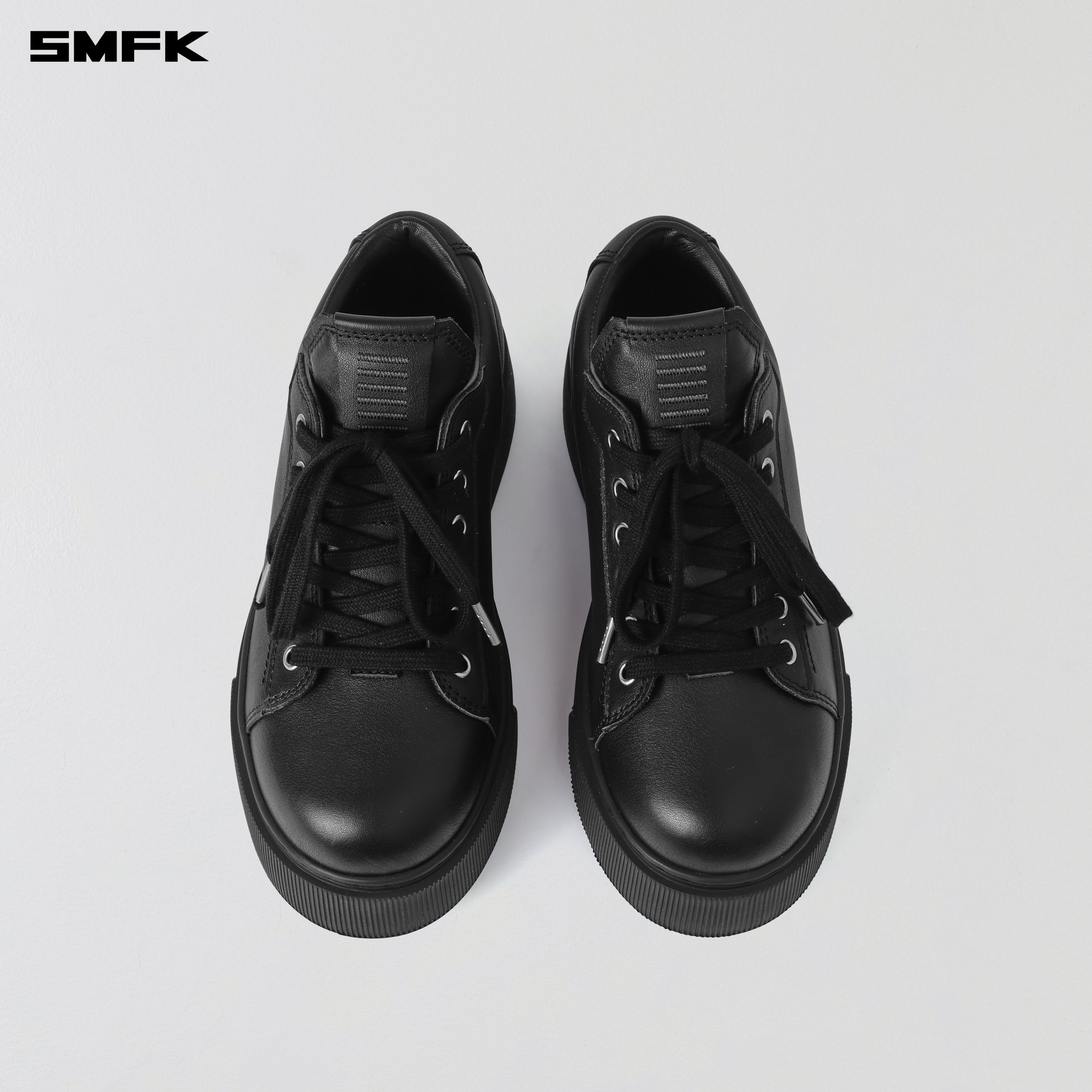 COMPASS MODE THICK LEATHER SNEAKER/COW LEATHER WILD BLACK