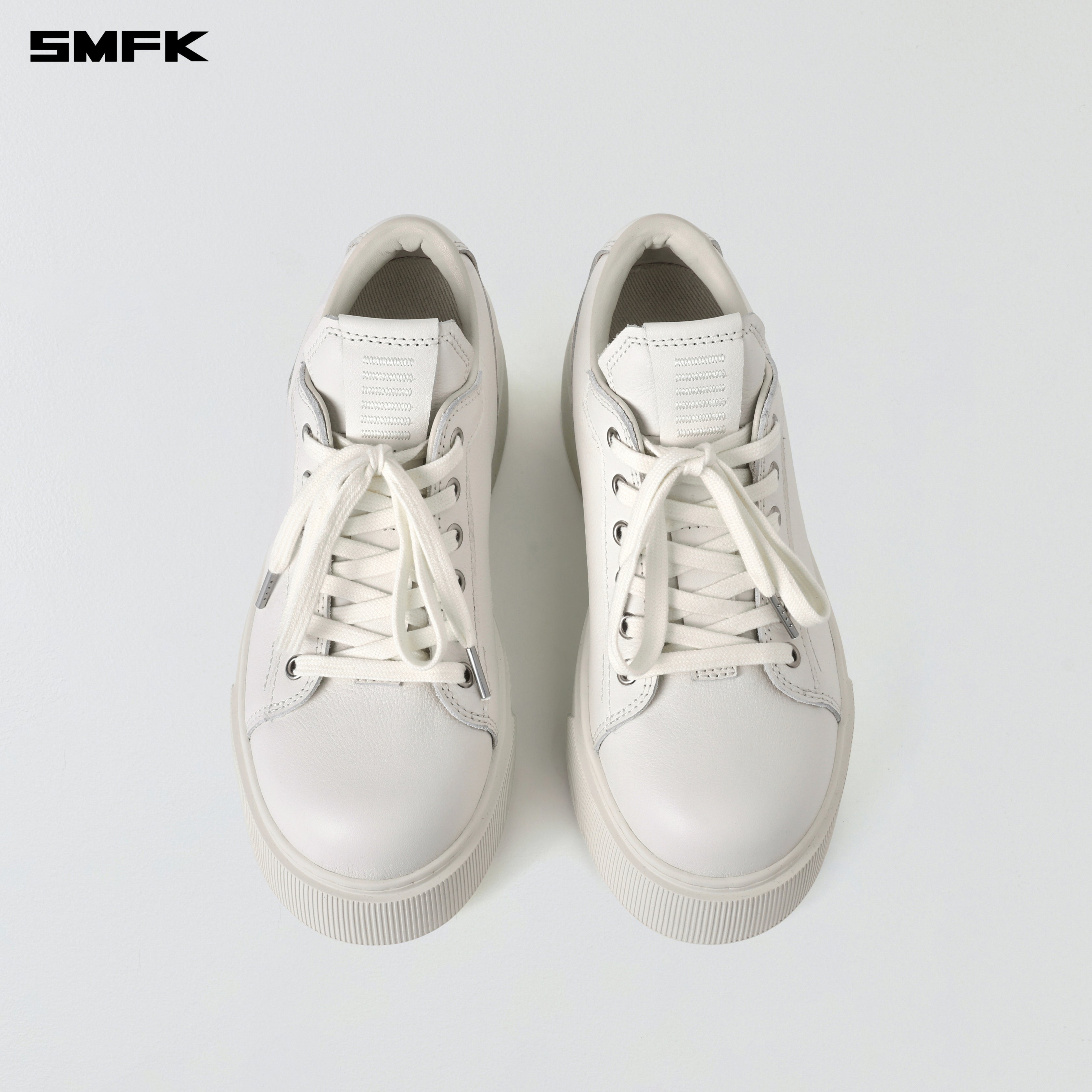 COMPASS MODE THICK LEATHER SNEAKER/COW LEATHER CLOUD WHITE – SMFK