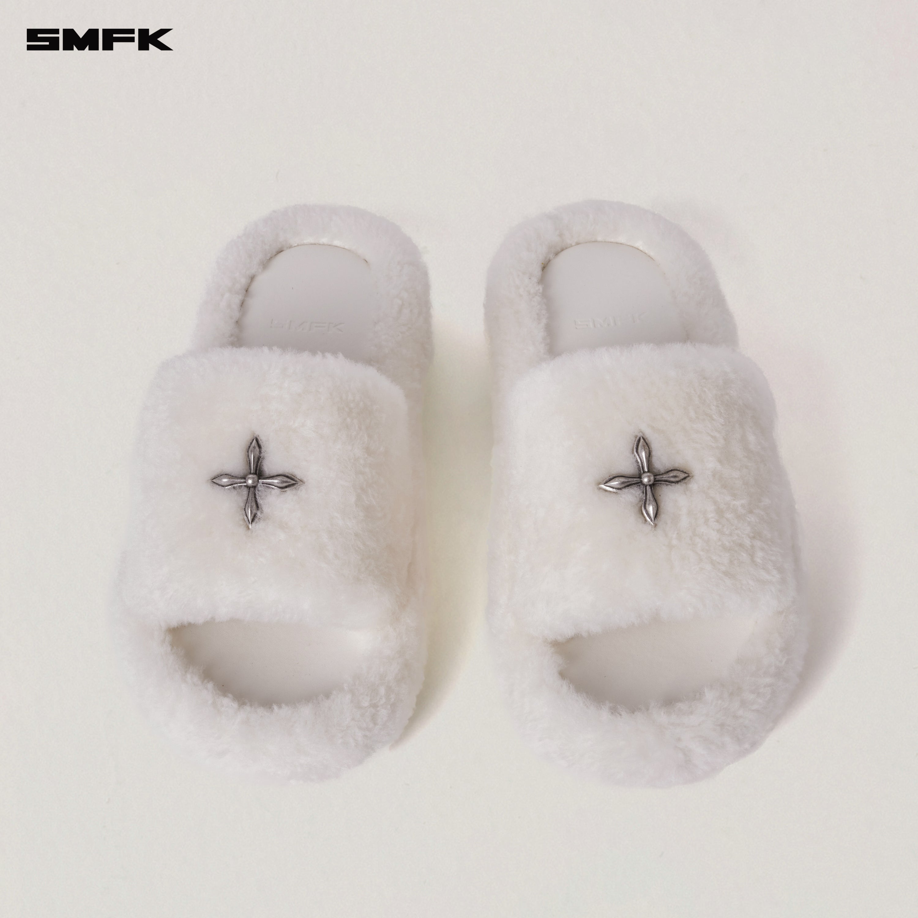 COMPASS MODE UNITY SHEARLING SLIPPER SNOW MOUNTAIN WHITE