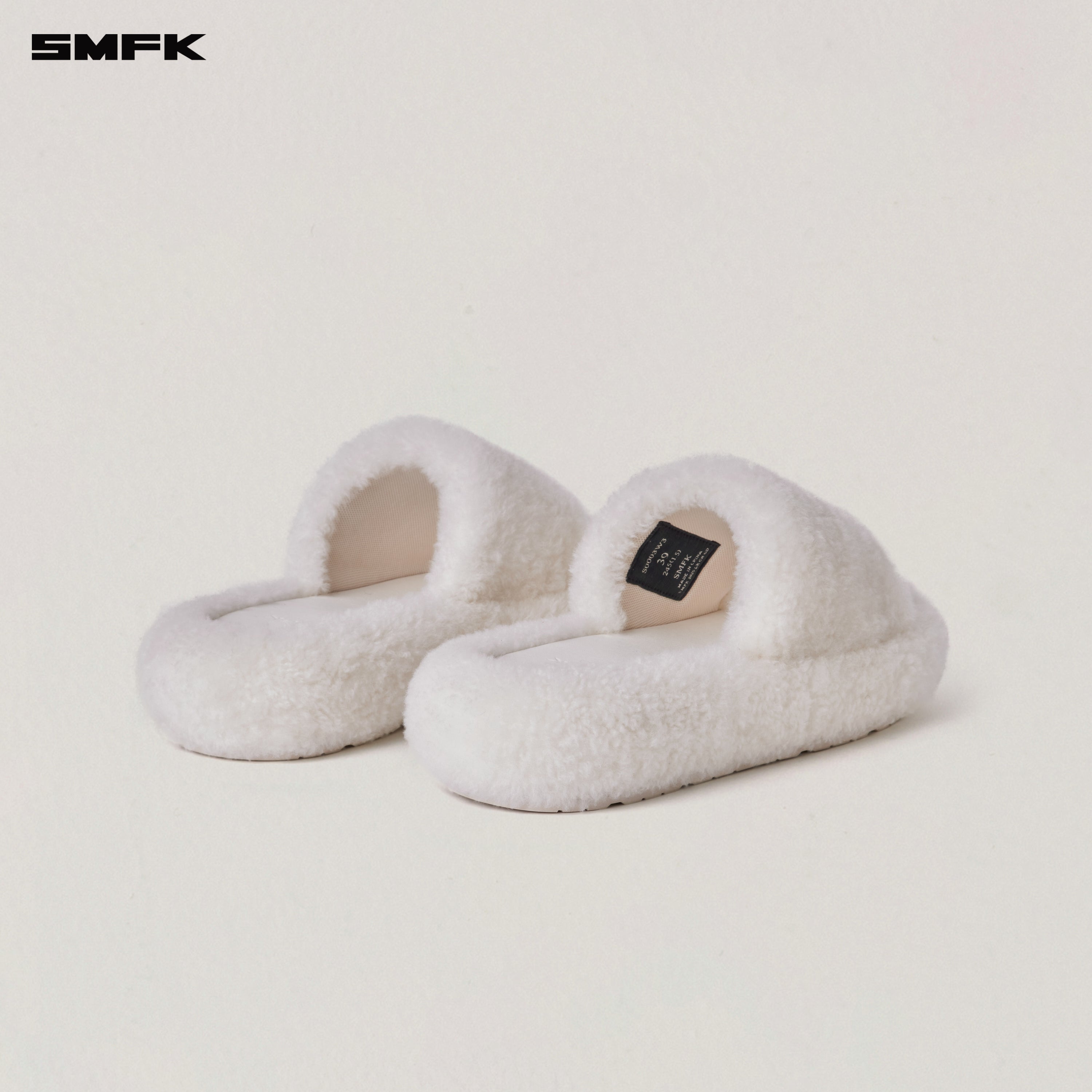 COMPASS MODE UNITY SHEARLING SLIPPER SNOW MOUNTAIN WHITE