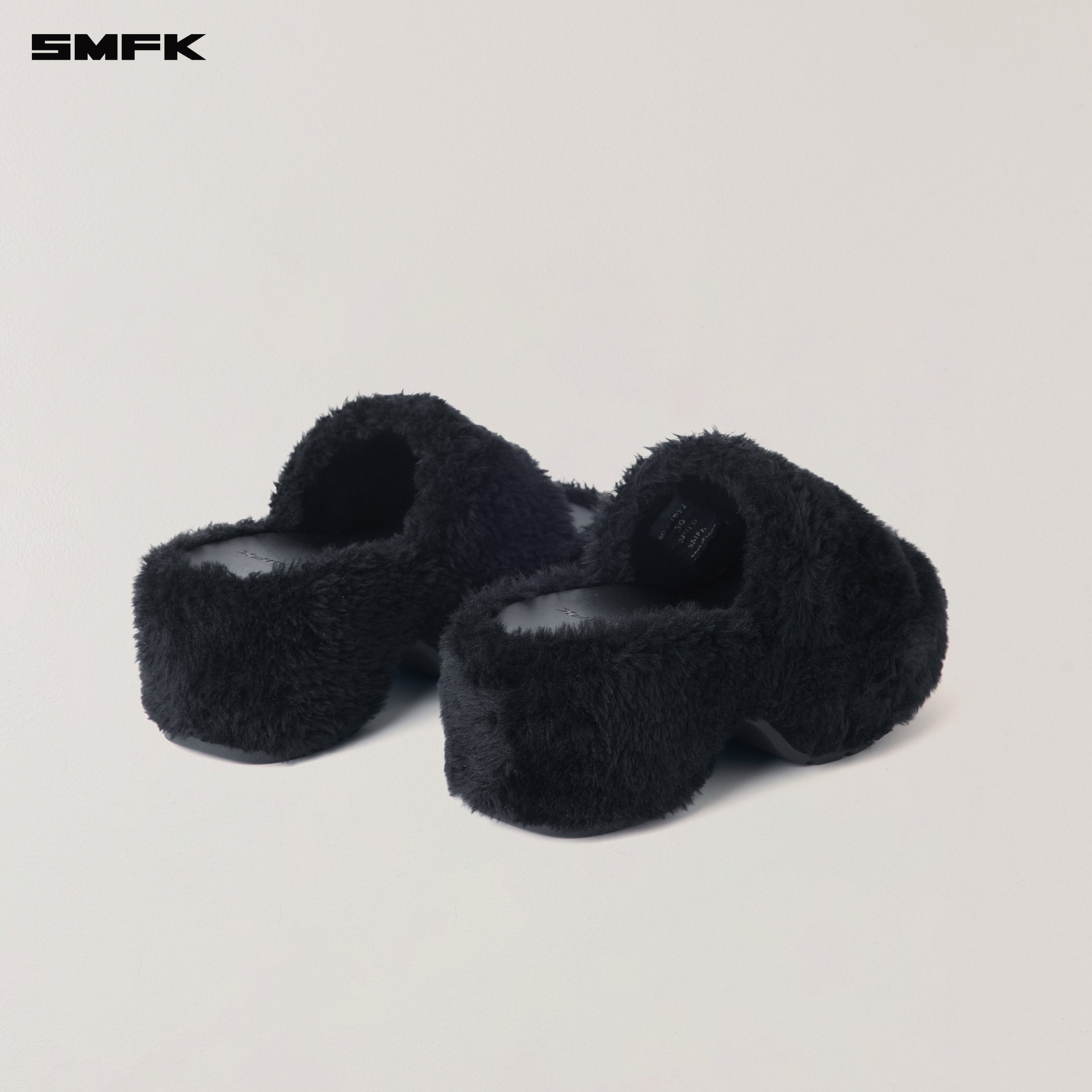 COMPASS MODE WOOL SHEARLING UNITY  SLIPPER/HIGH WILD BLACK