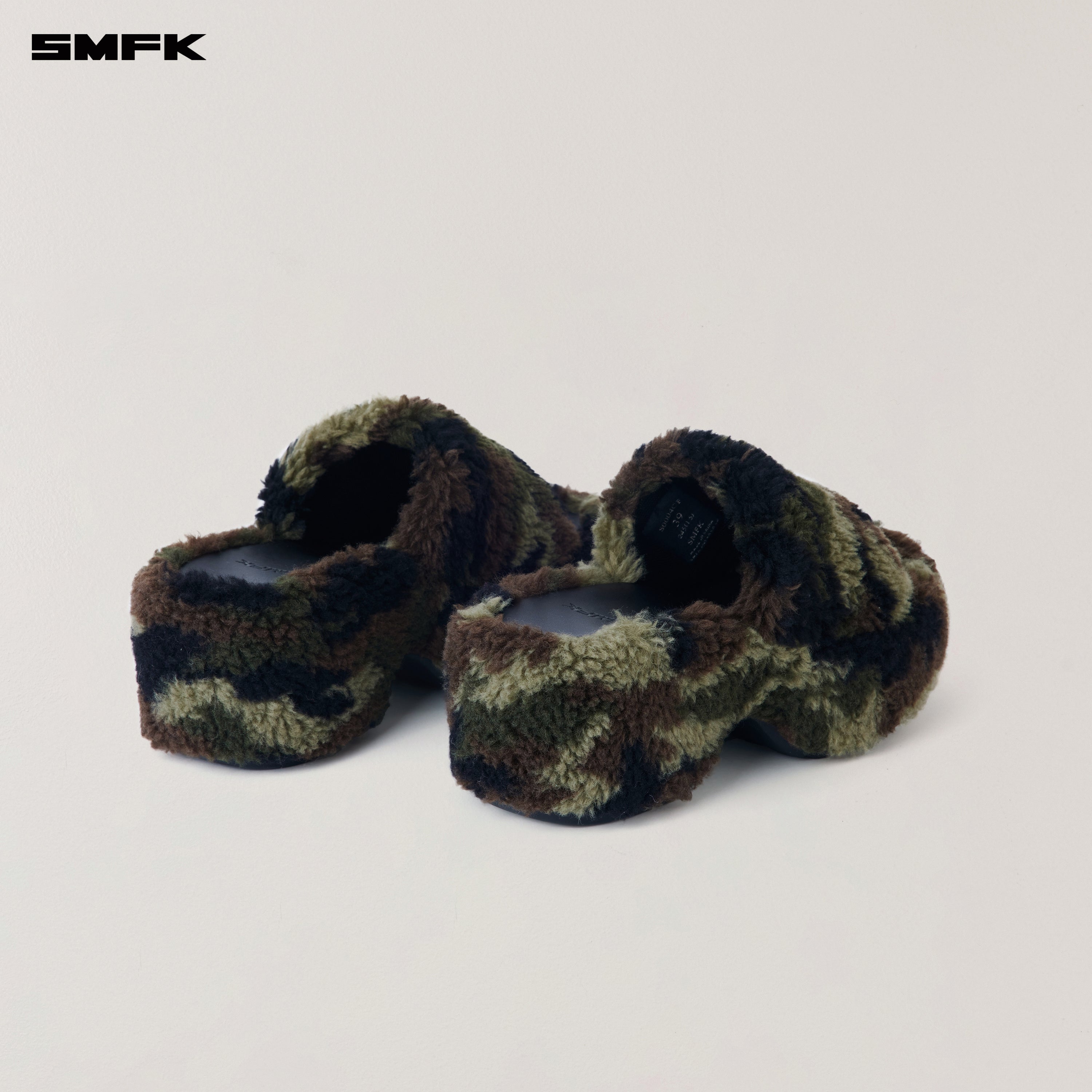 COMPASS MODE WOOL SHEARLING UNITY SLIPPER/HIGH ARMY GREEN CAMOUFLAGE