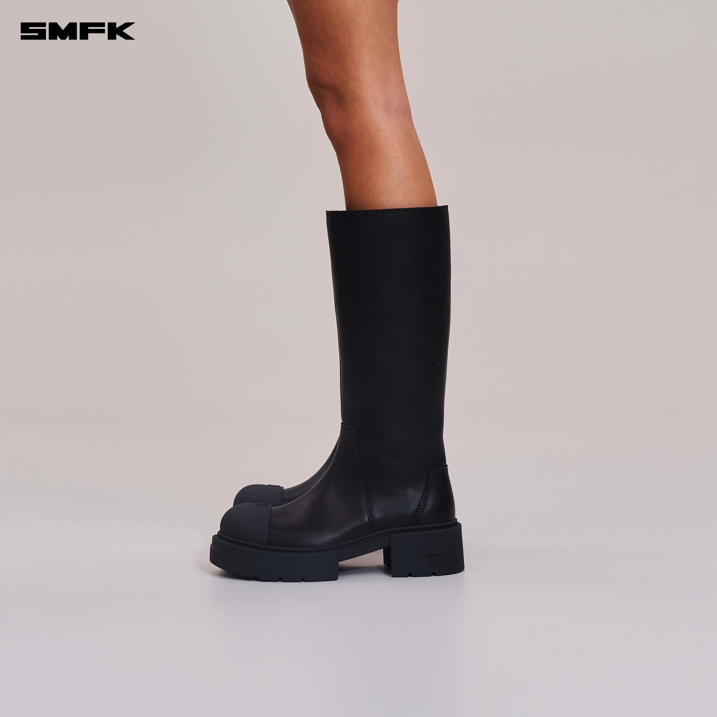 COMPASS ROVE LEATHER HIGH BOOTS WILD BLACK