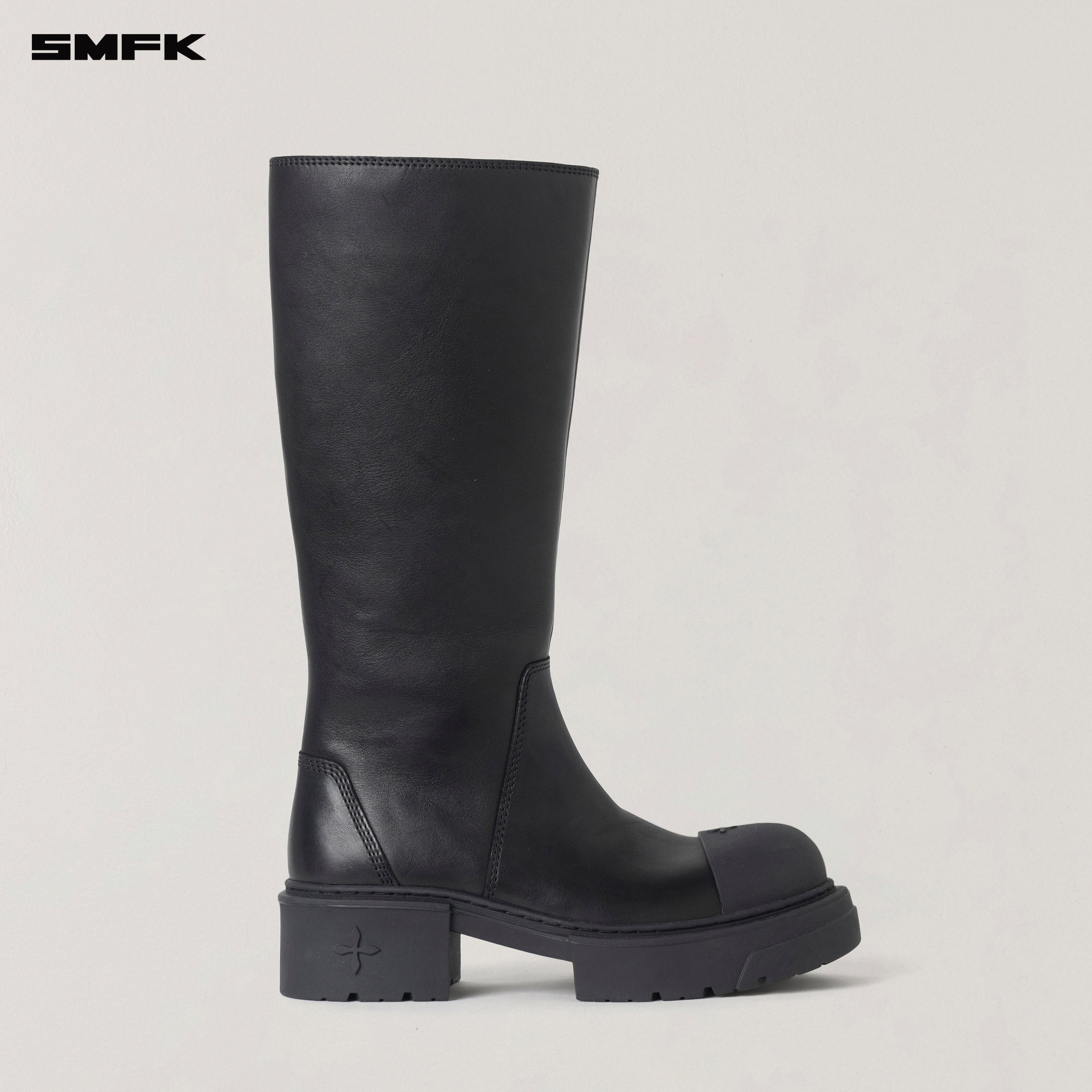 COMPASS ROVE LEATHER HIGH BOOTS WILD BLACK