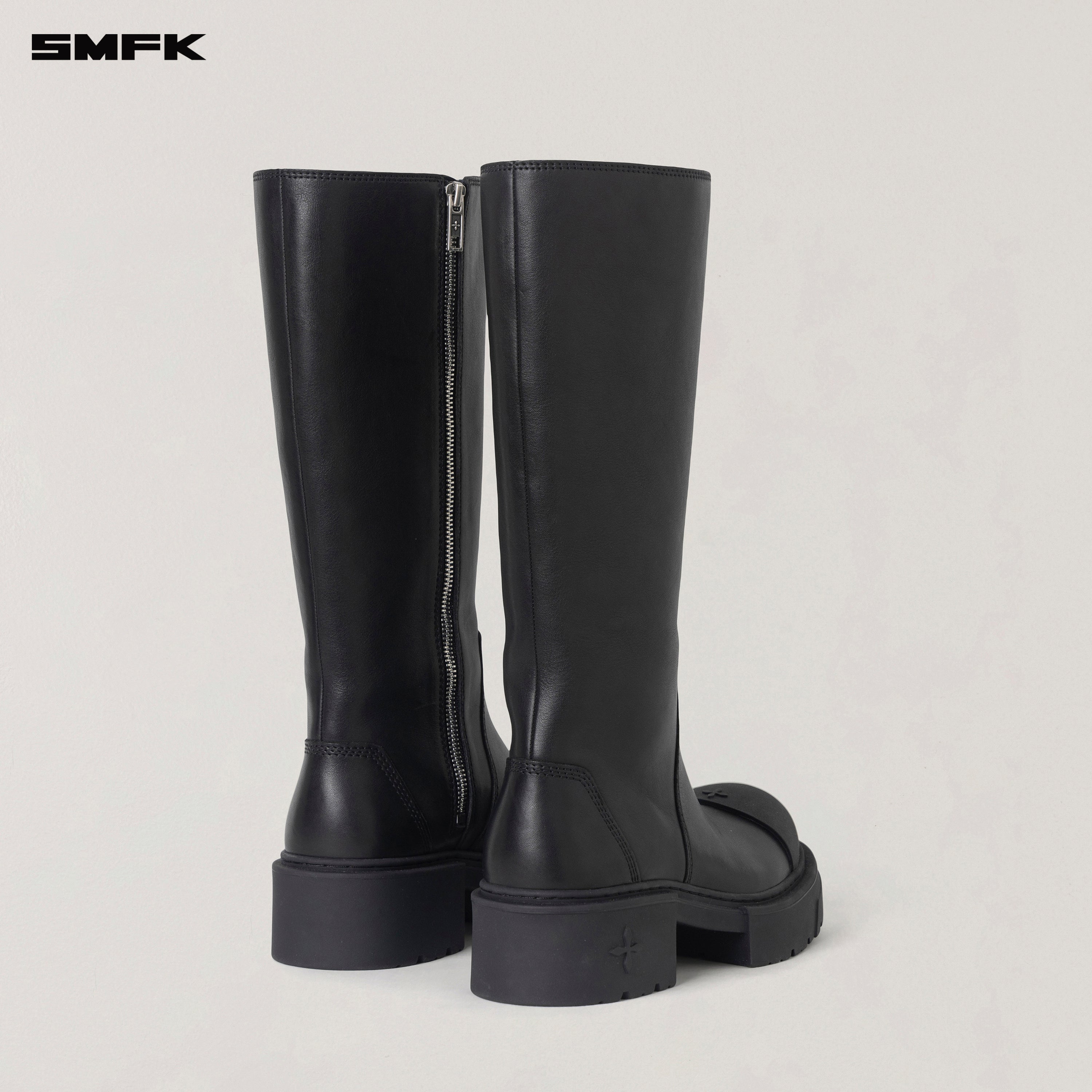 COMPASS ROVE LEATHER HIGH BOOTS WILD BLACK