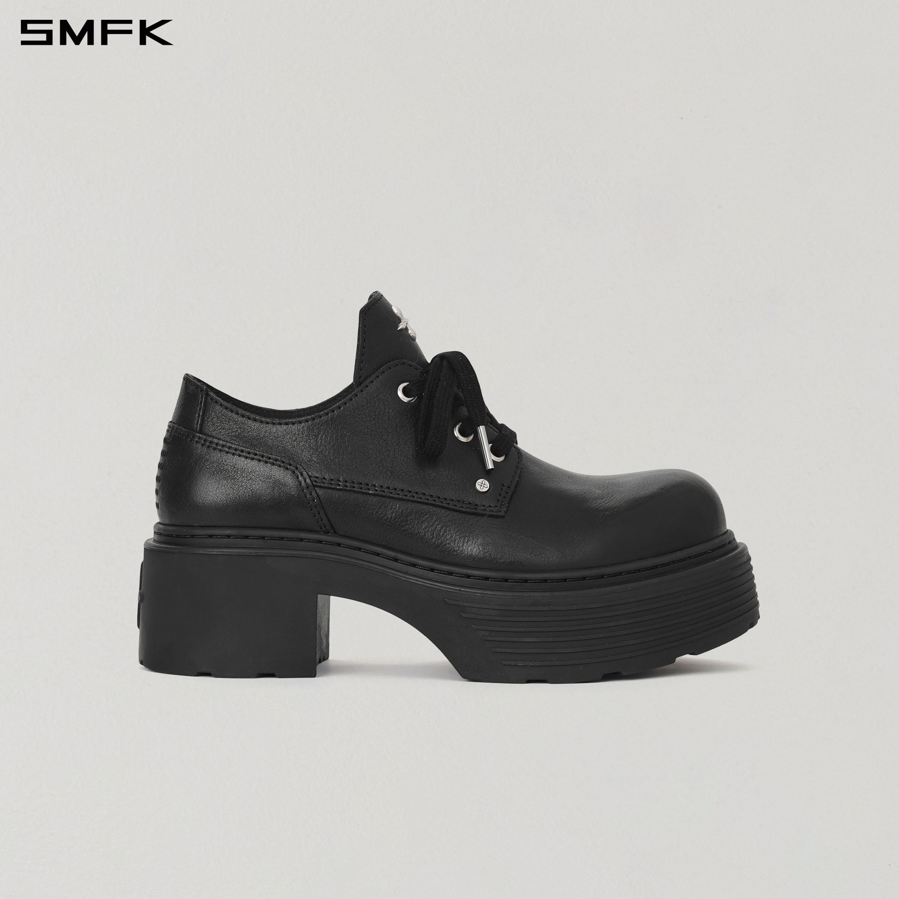 CORE LEATHER DERBY/THICK WILD BLACK