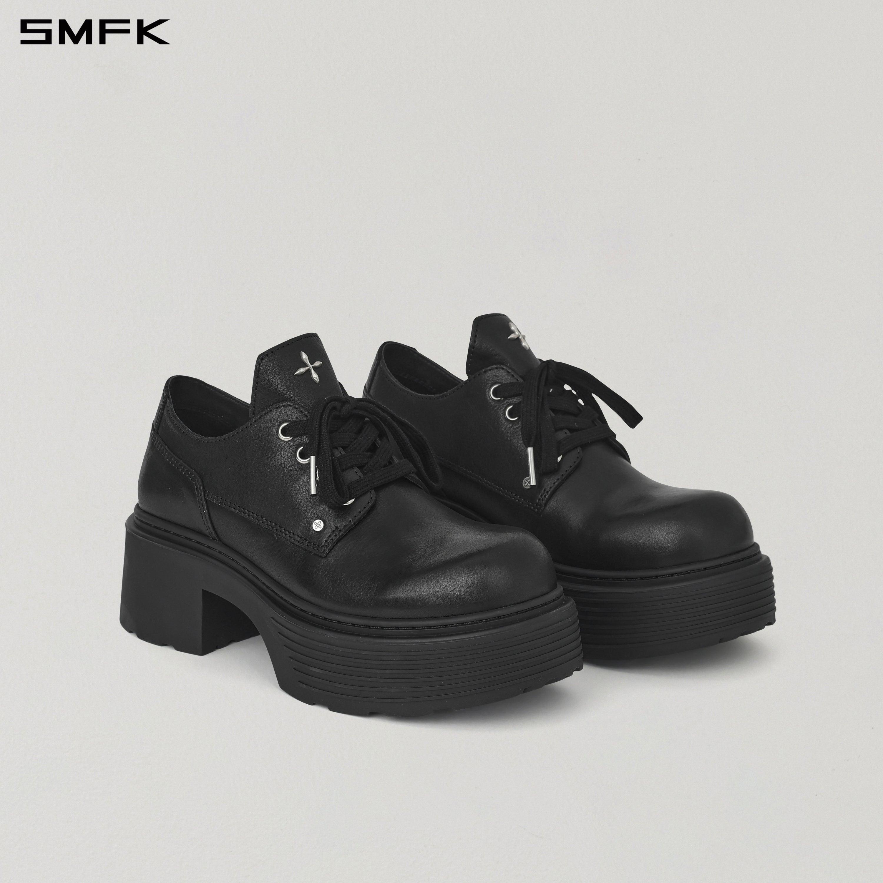 CORE LEATHER DERBY/THICK WILD BLACK