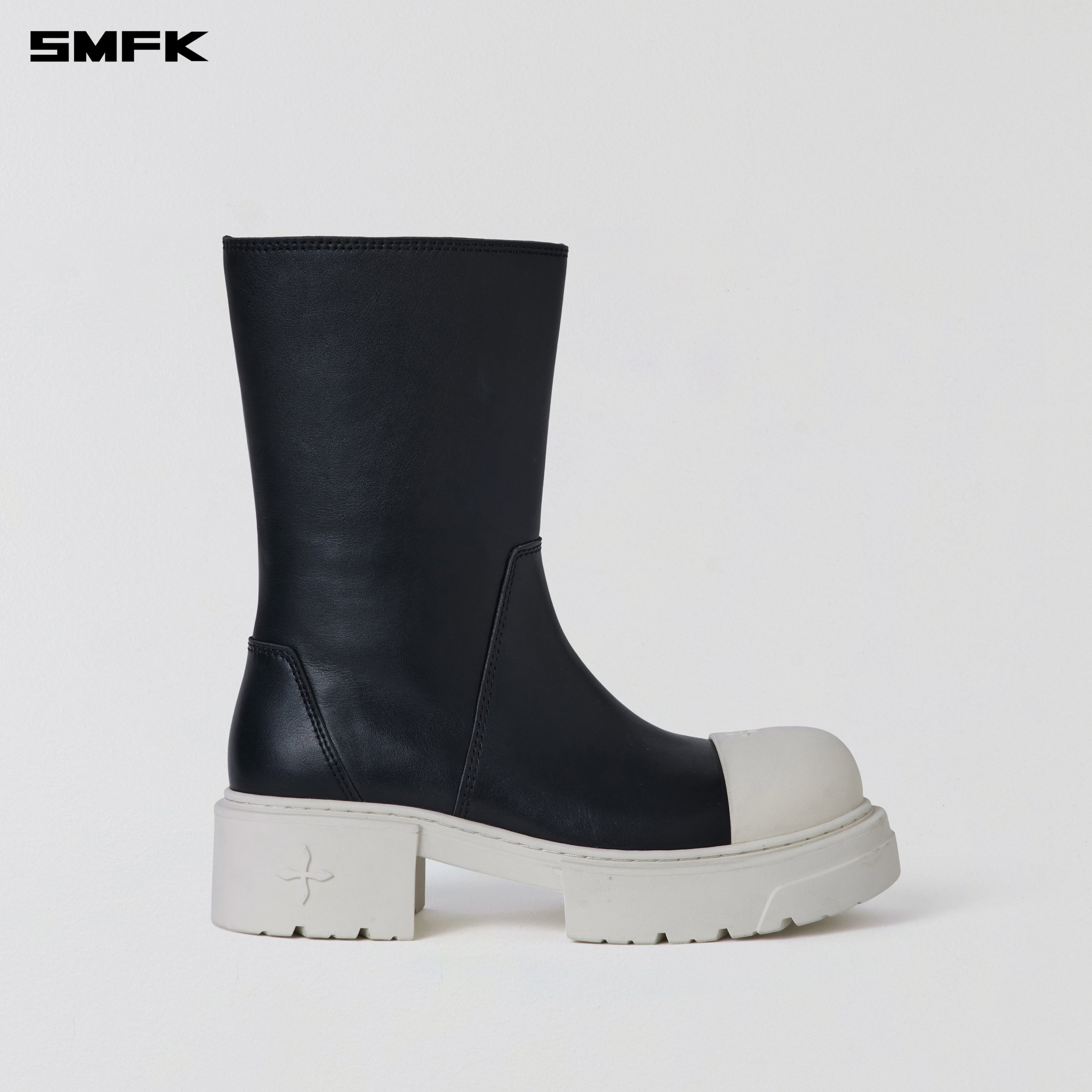 COMPASS KICK BOOTS/LEATHER BLACK WHITE