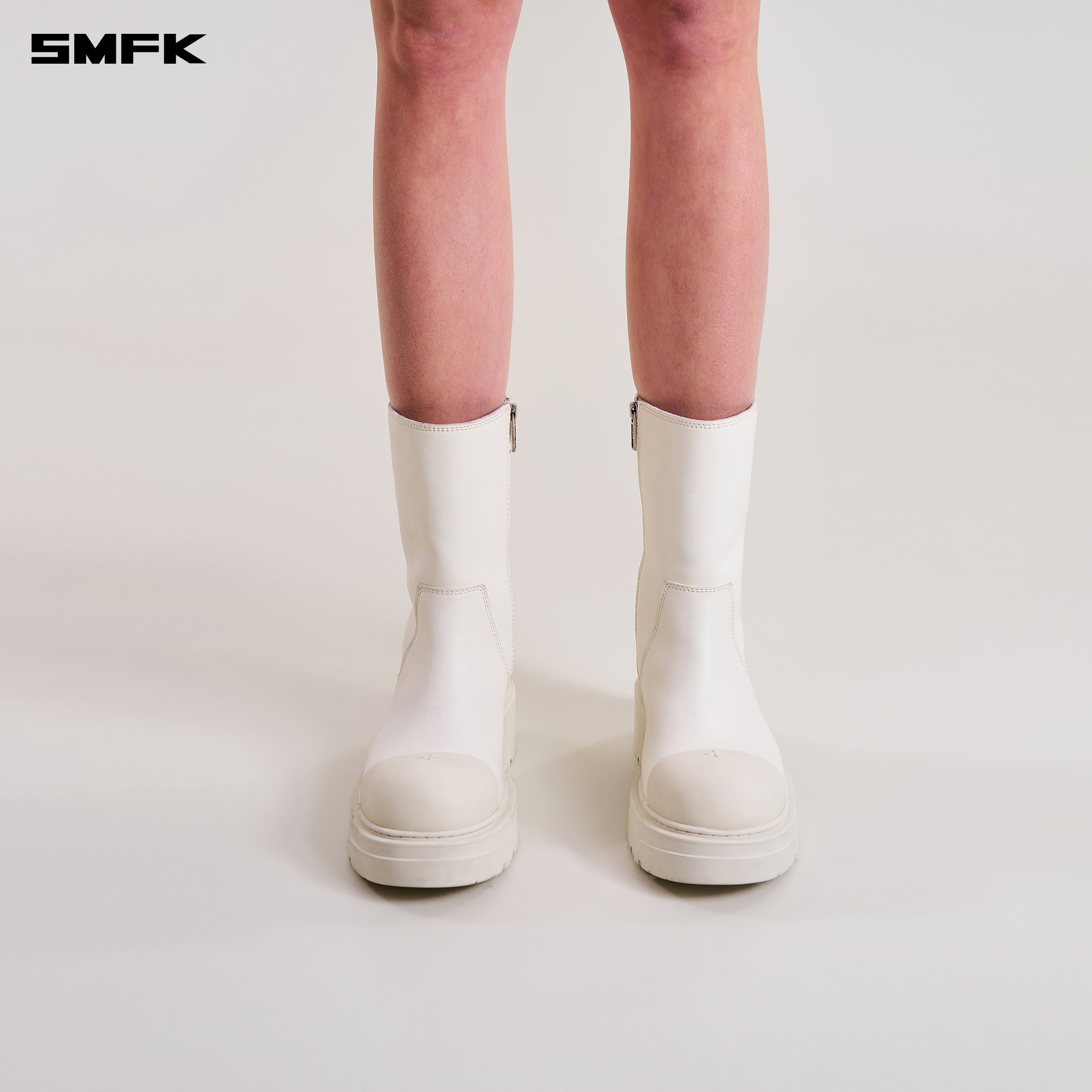 COMPASS KICK BOOTS/LEATHER CLOUD WHITE