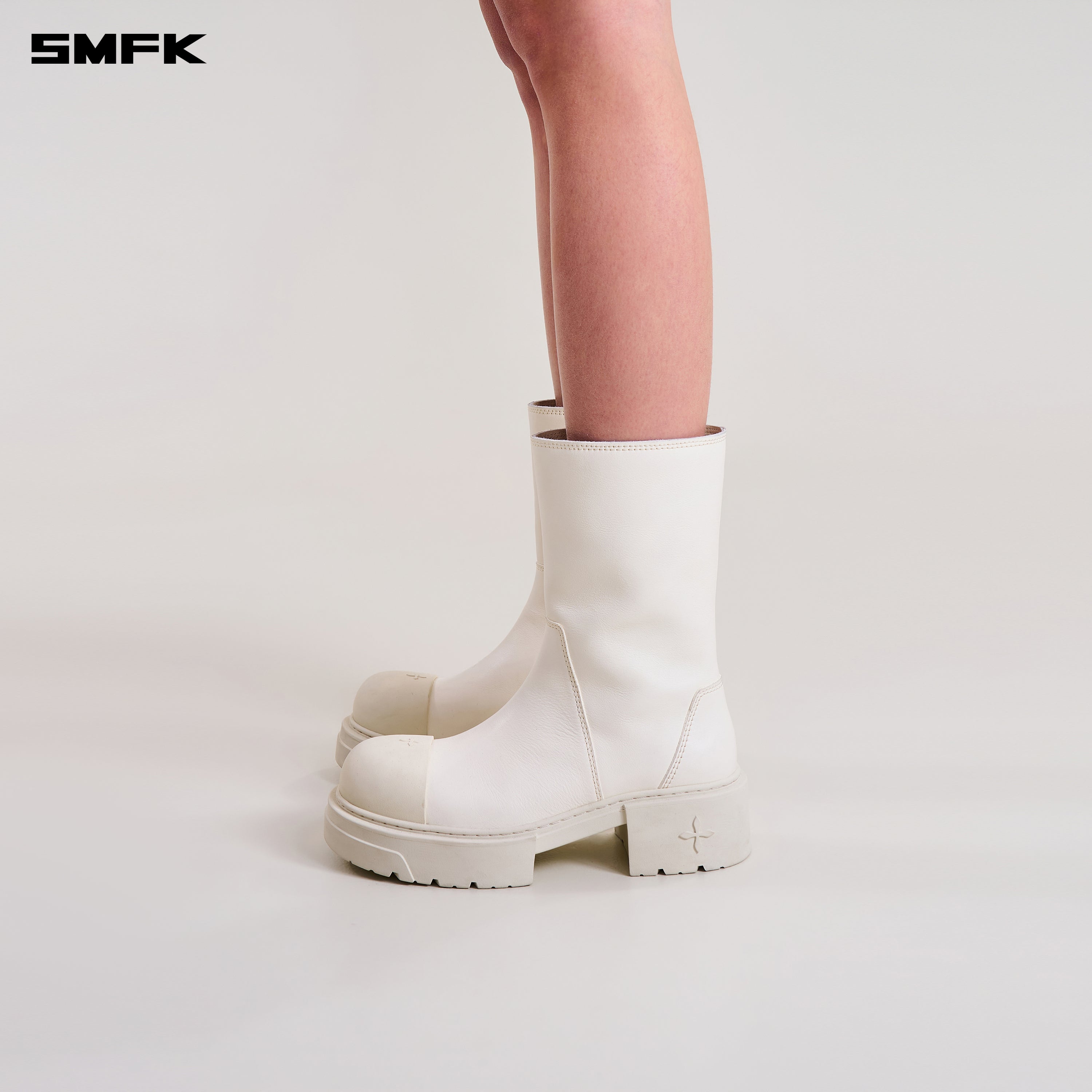 COMPASS KICK BOOTS/LEATHER CLOUD WHITE