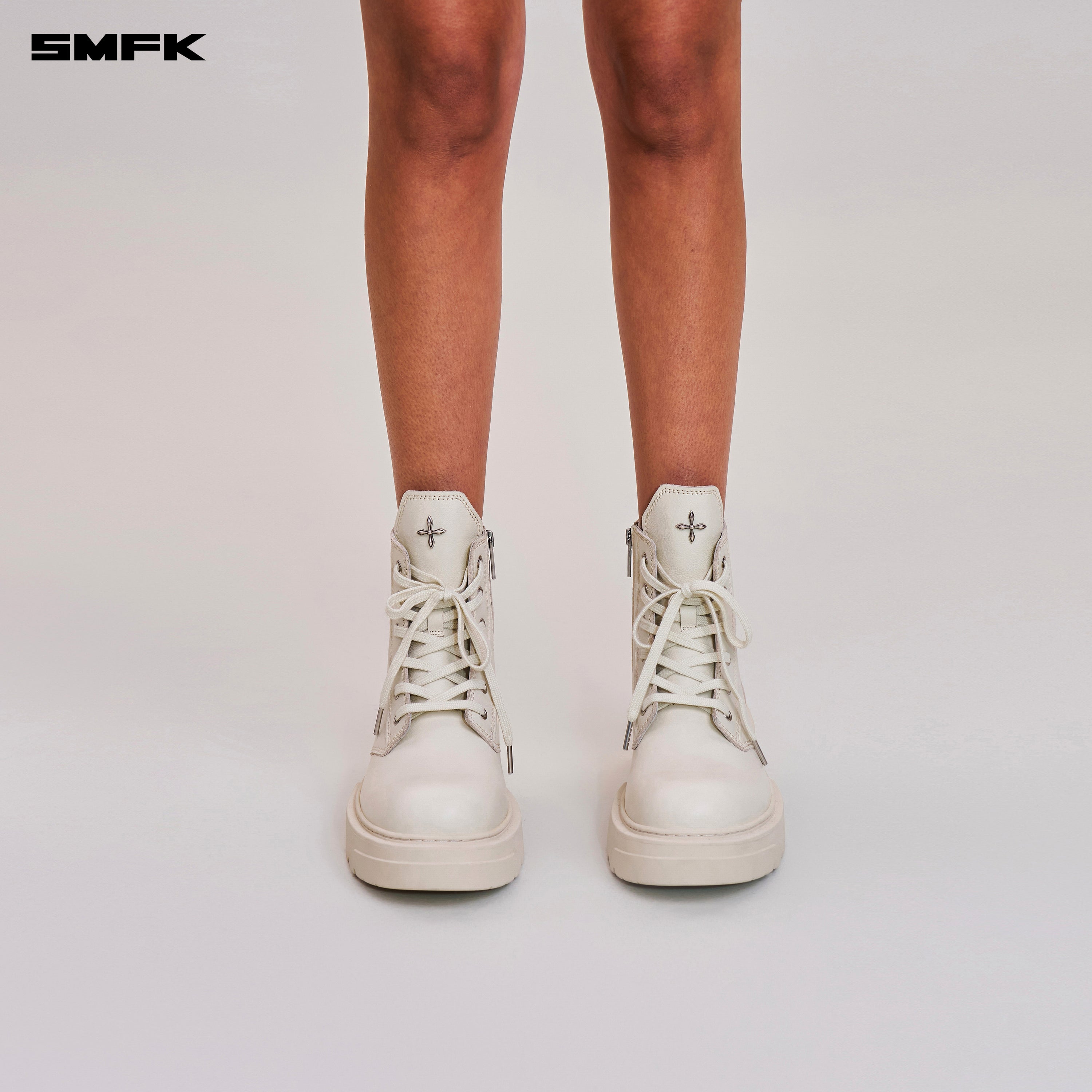 COMPASS ROVE LEATHER RIDER BOOTS SNOW MOUNTAIN WHITE