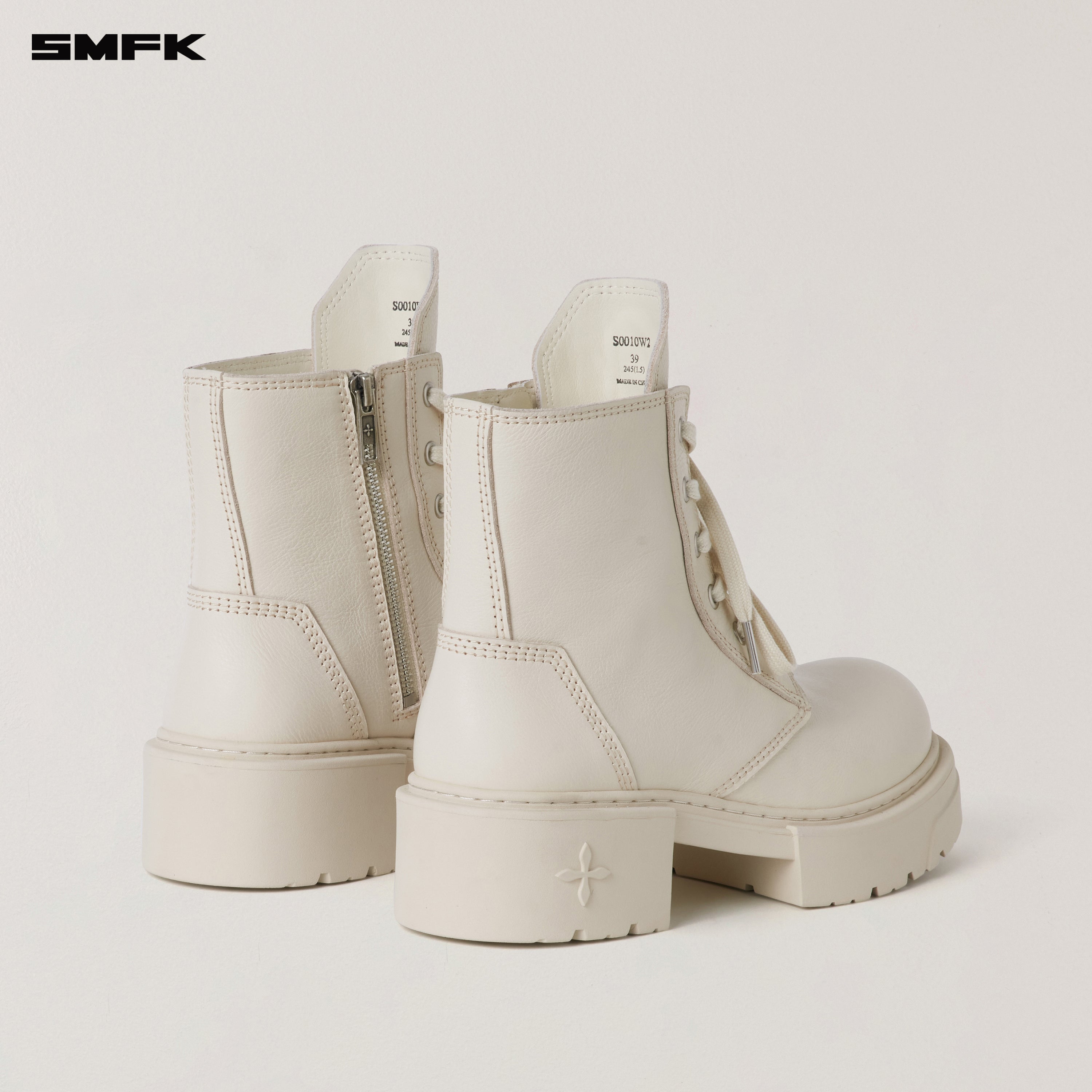 COMPASS ROVE LEATHER RIDER BOOTS SNOW MOUNTAIN WHITE