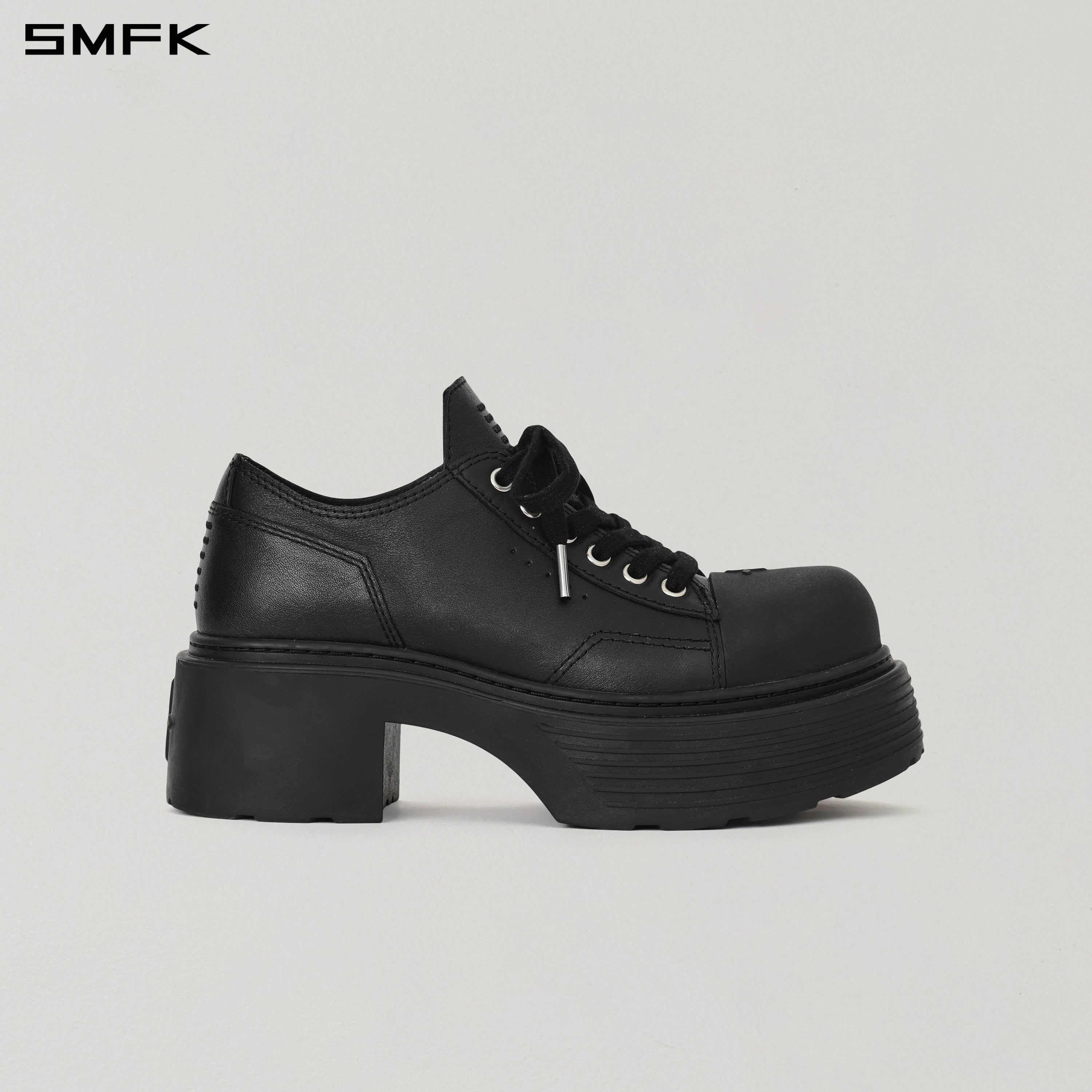 CORE LEATHER SNEAKER/THICK WILD BLACK