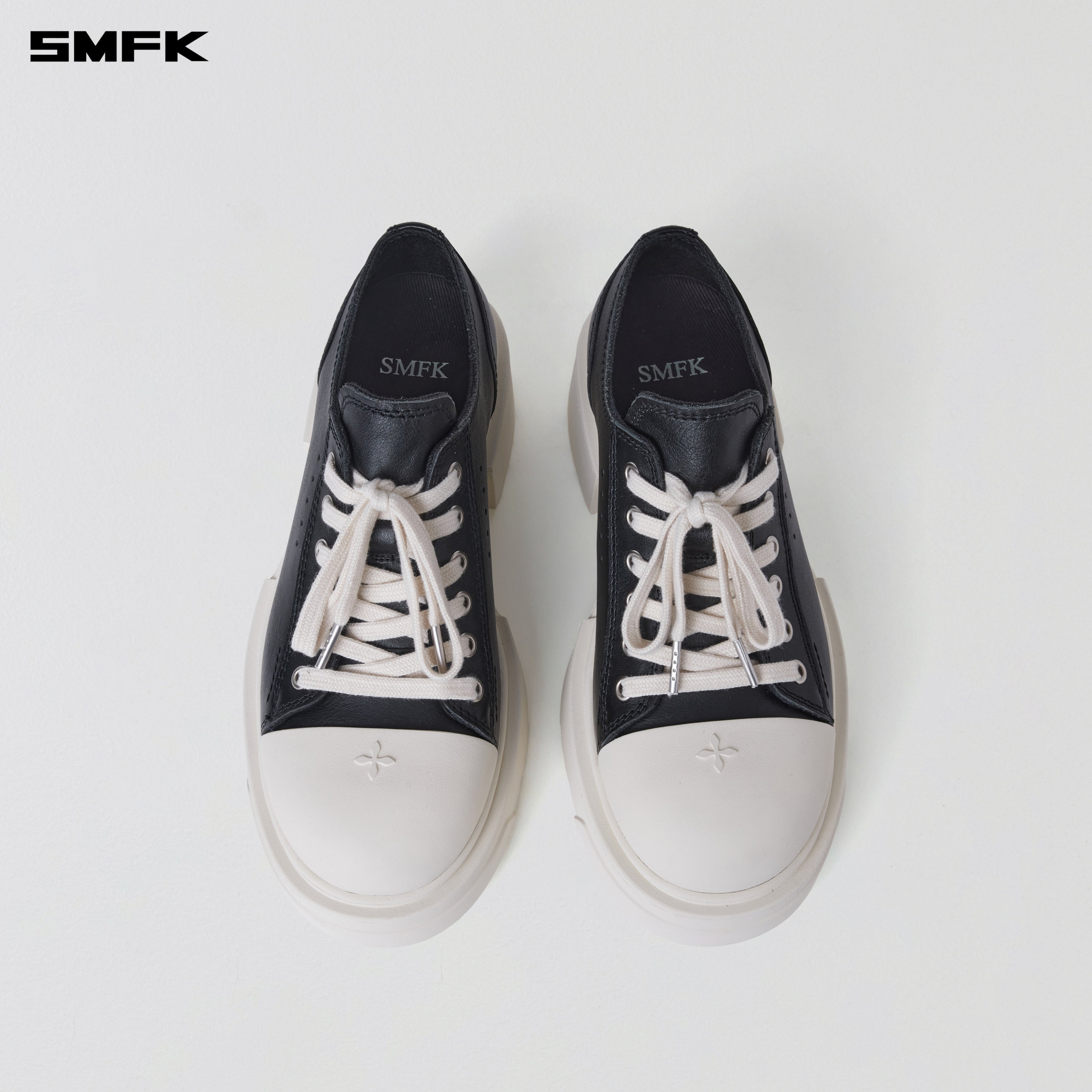 COMPASS MODE MIX THICK SNEAKER/LEATHER BLACK WHITE