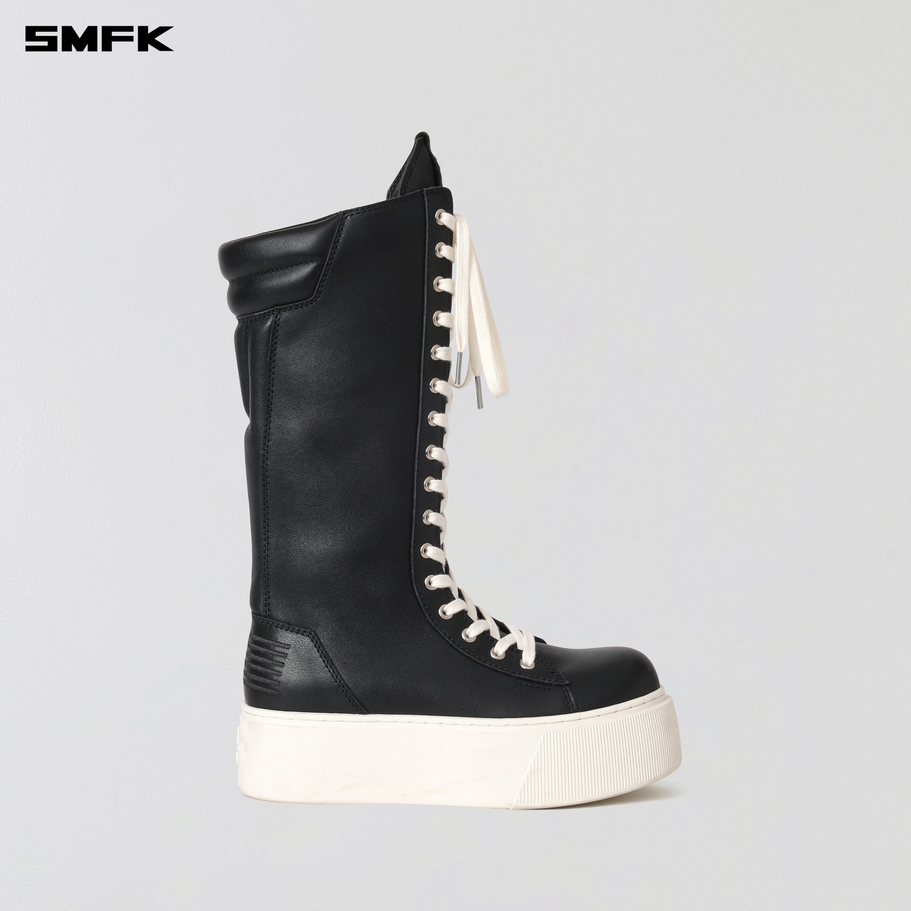 RUSH BOXING HIGH BOOTS BLACK WHITE