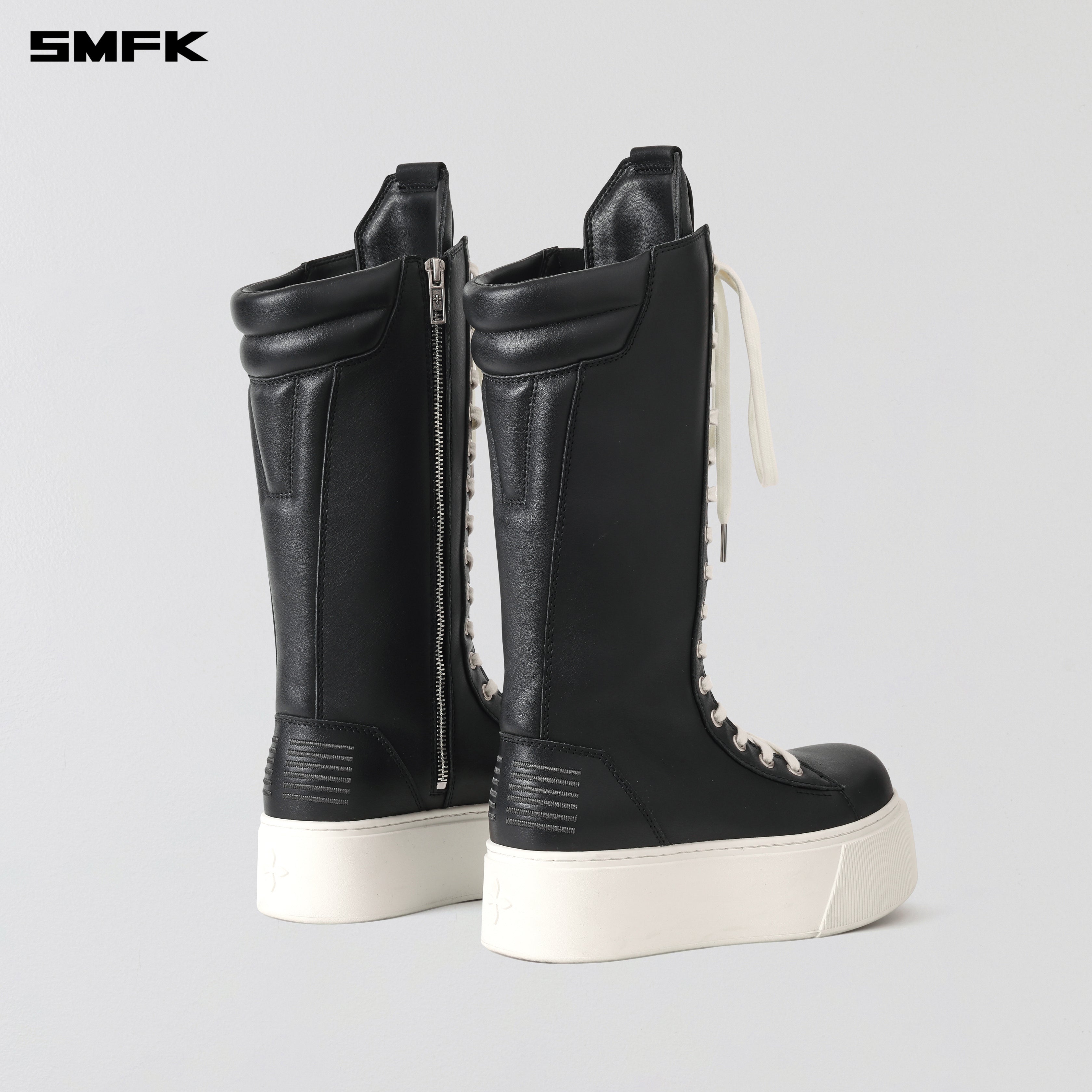 黒と白の厚底ボクシングブーツ – SMFK Official