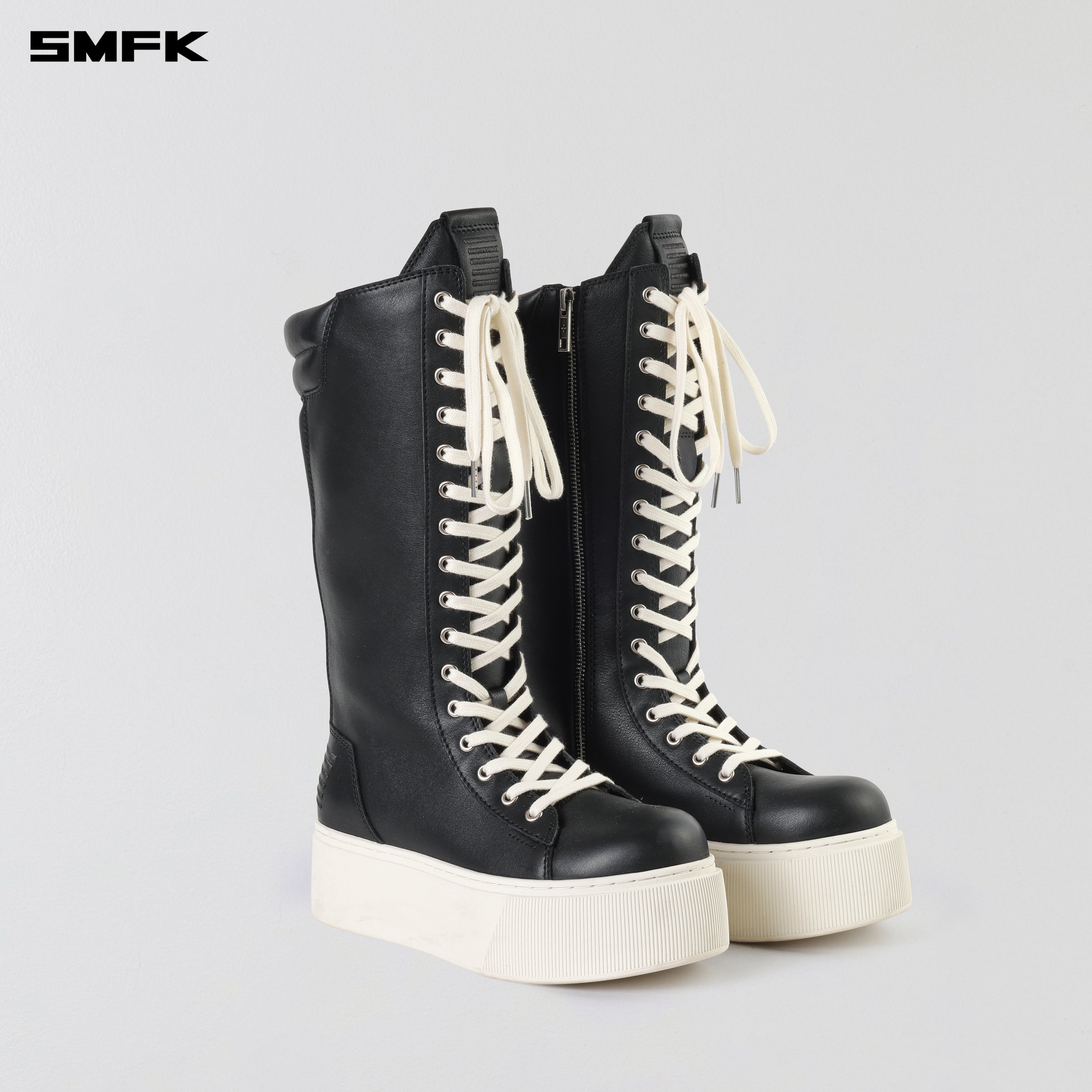smfk ブーツ 黒と白の厚底ボクシングブーツ – SMFK Official