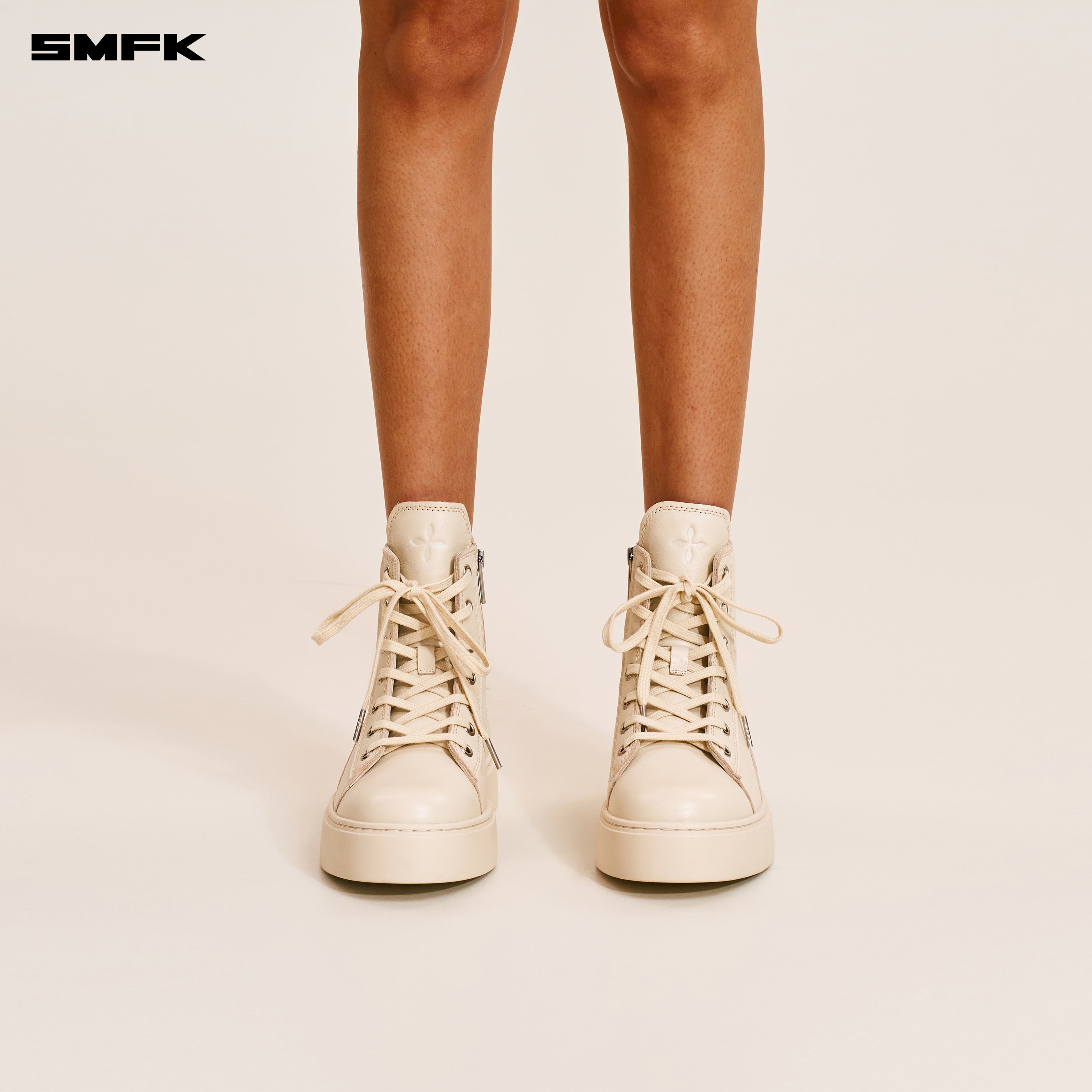 オリジンレザーハイトップスポーツブーツ スノーマウンテン ホワイト