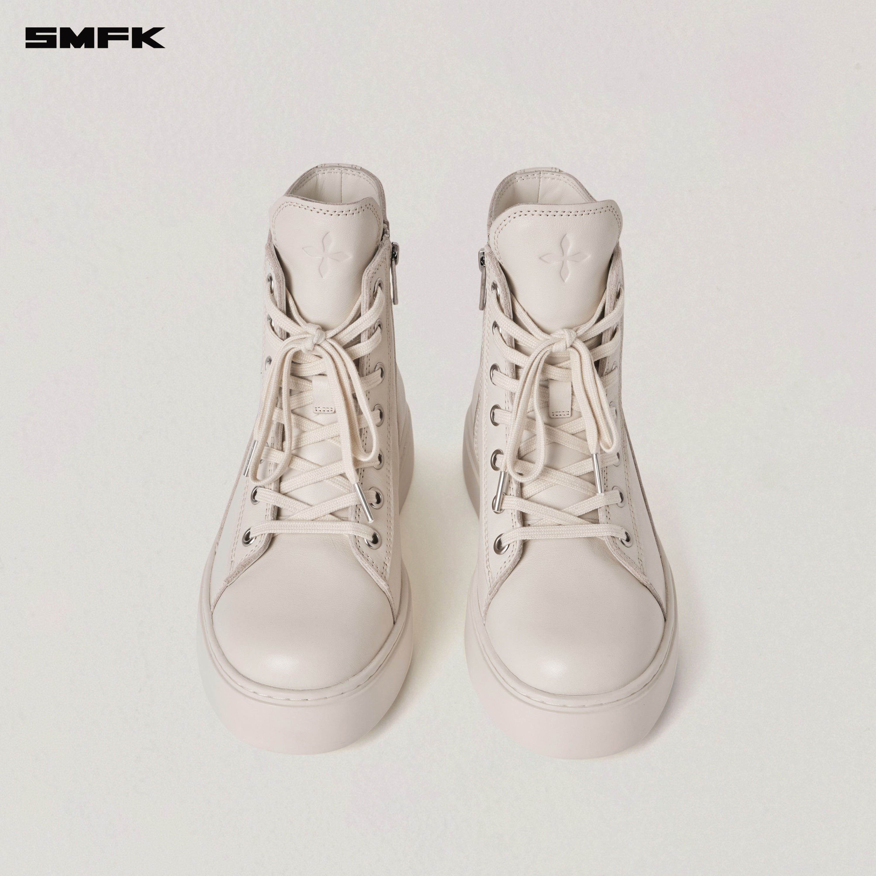 オリジンレザーハイトップスポーツブーツ スノーマウンテン ホワイト