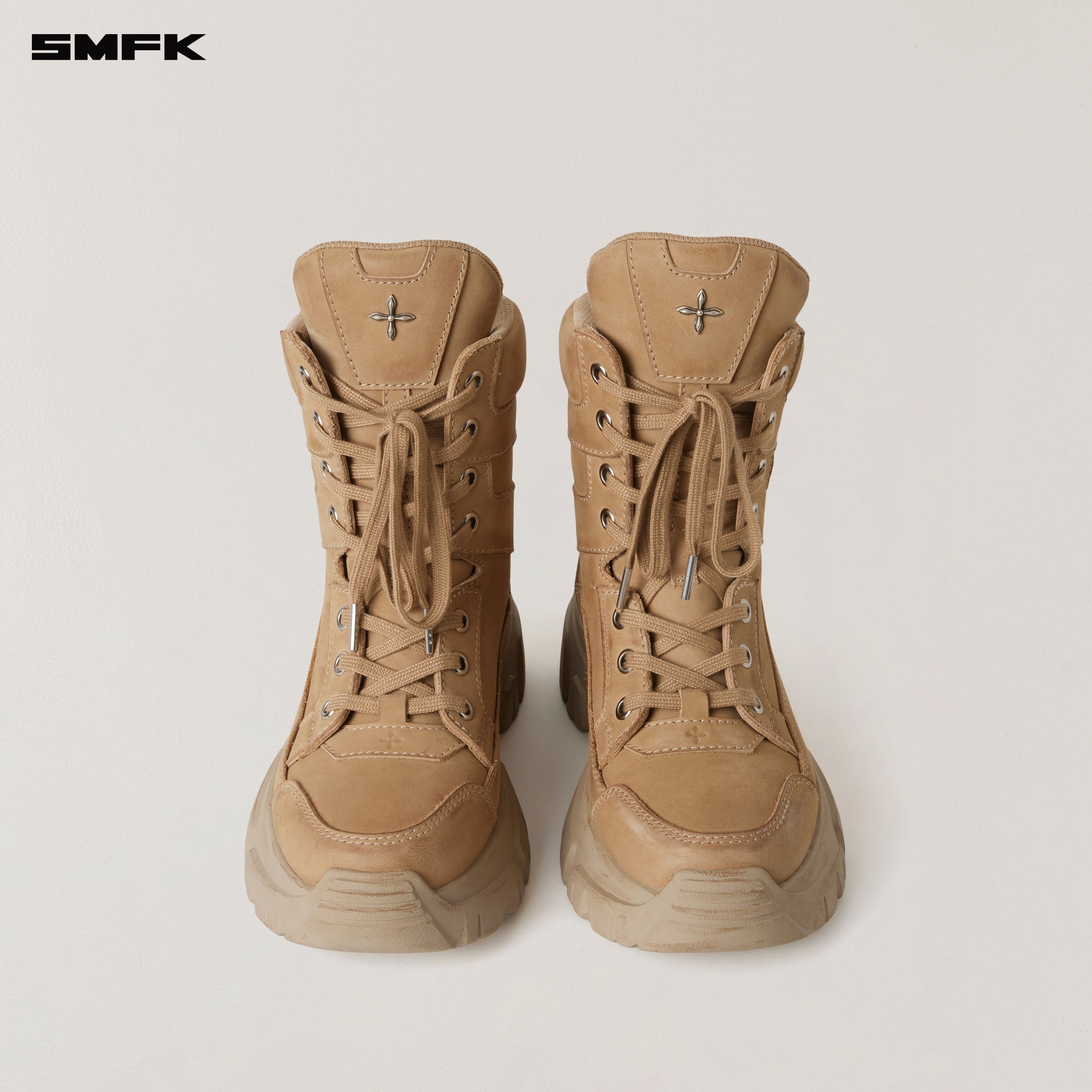 VINTAGE-WILD WIND LEATHER HIKE BOOTS/PATINA SAND PATINA