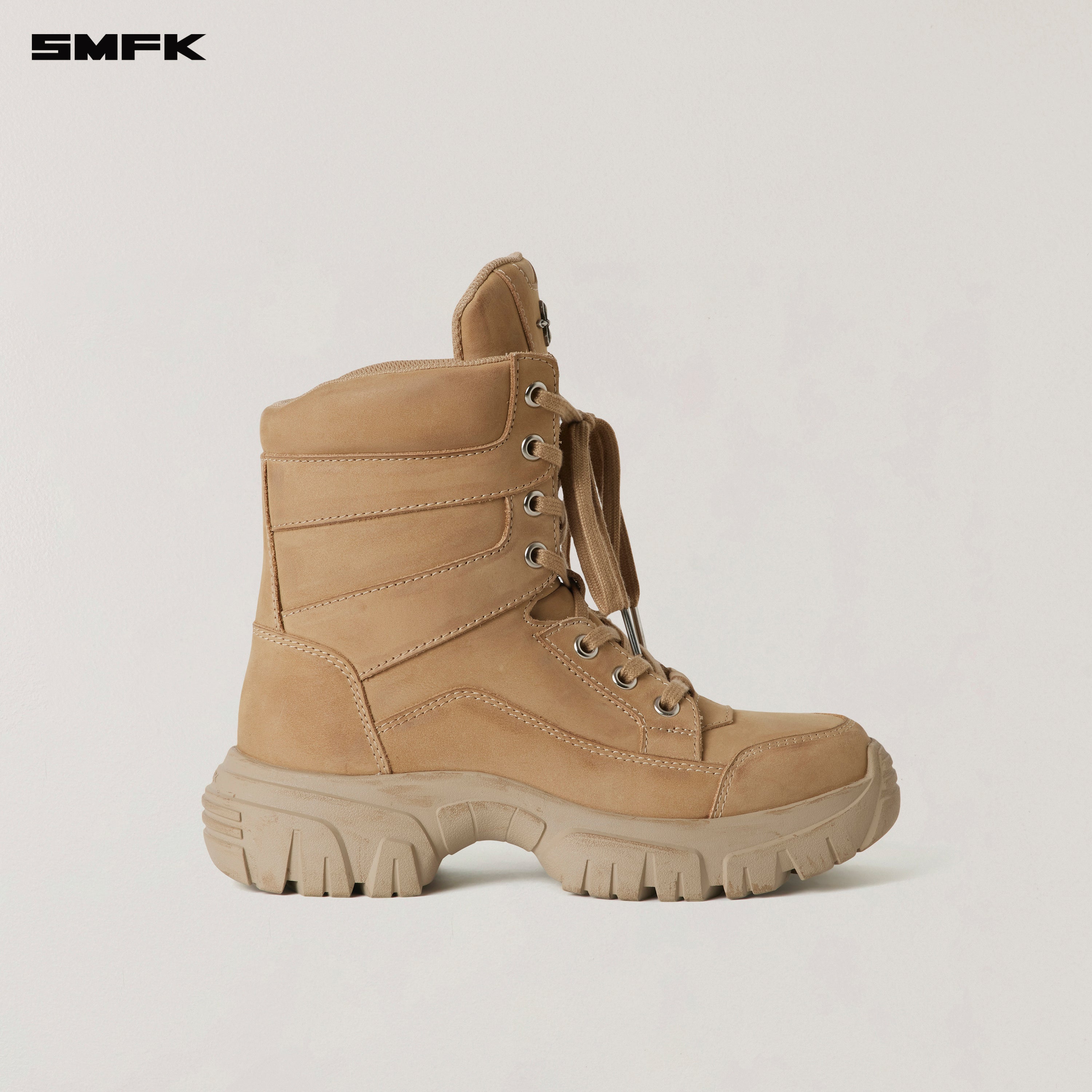 VINTAGE-WILD WIND LEATHER HIKE BOOTS/PATINA SAND PATINA