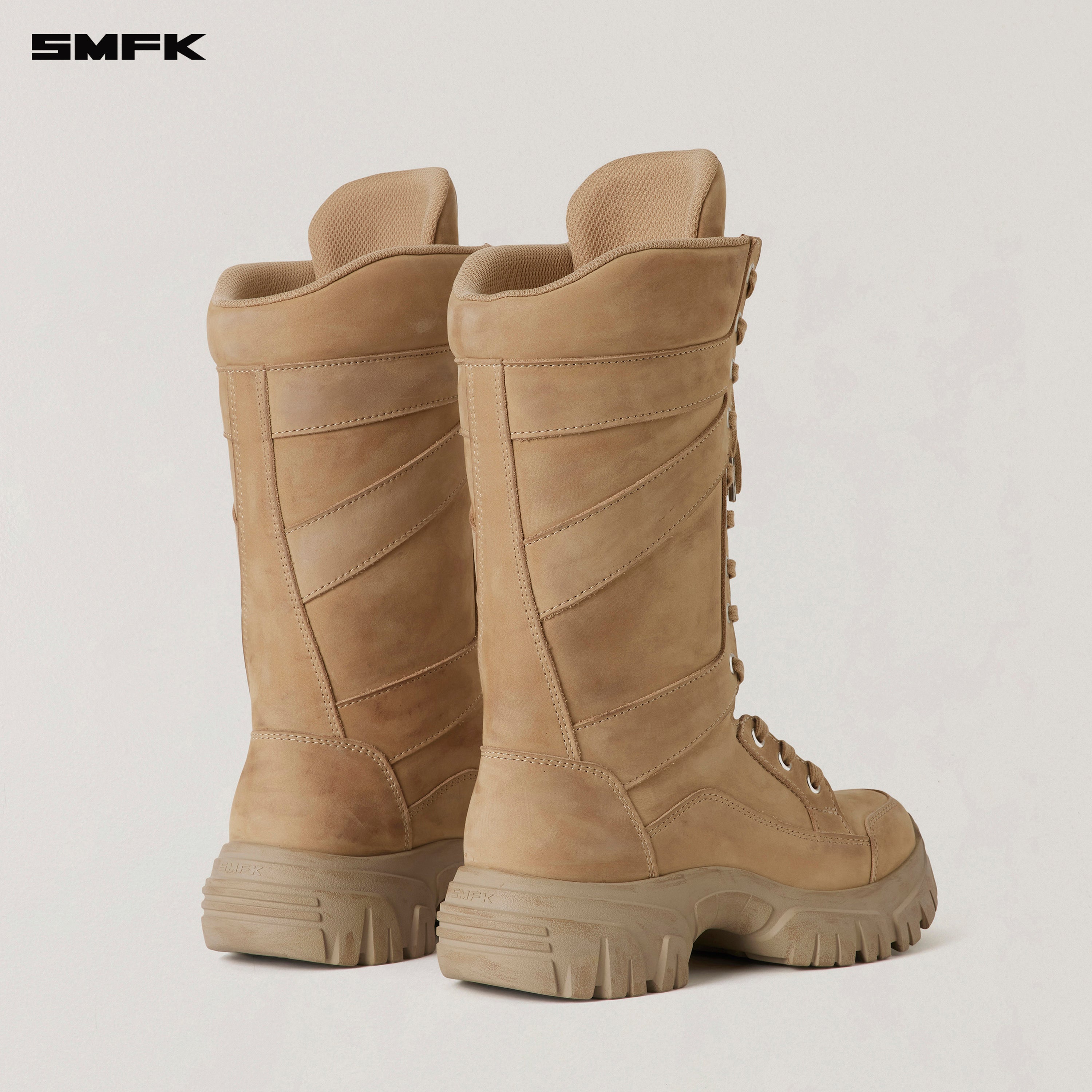 VINTAGE-WILD WIND LEATHER HIKE HIGH BOOTS /PATINA SAND PATINA