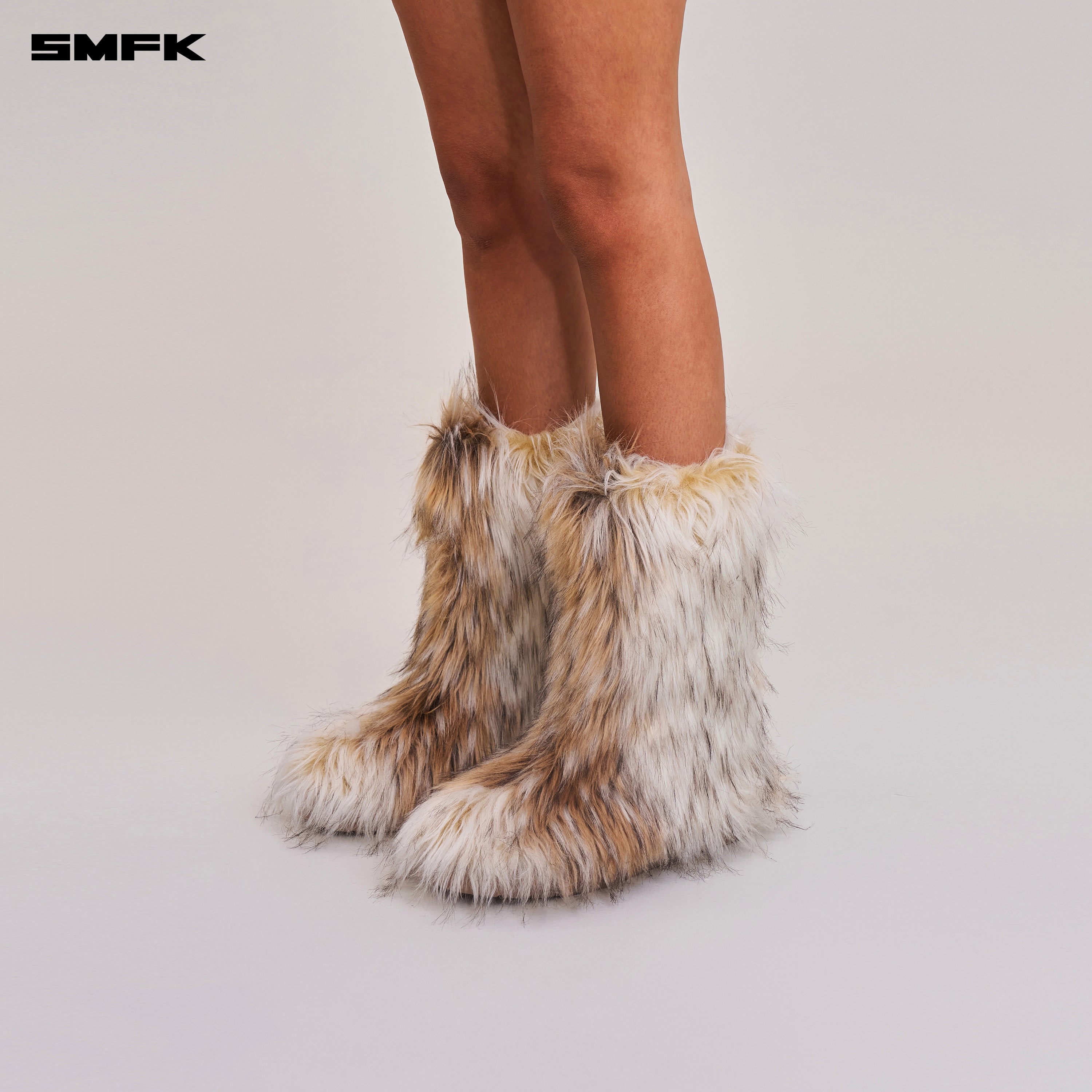 COMPASS MODE WASTELAND SHEARLING HUNTING BOOTS/MIDDLE ARCTIC WOLF WHITE