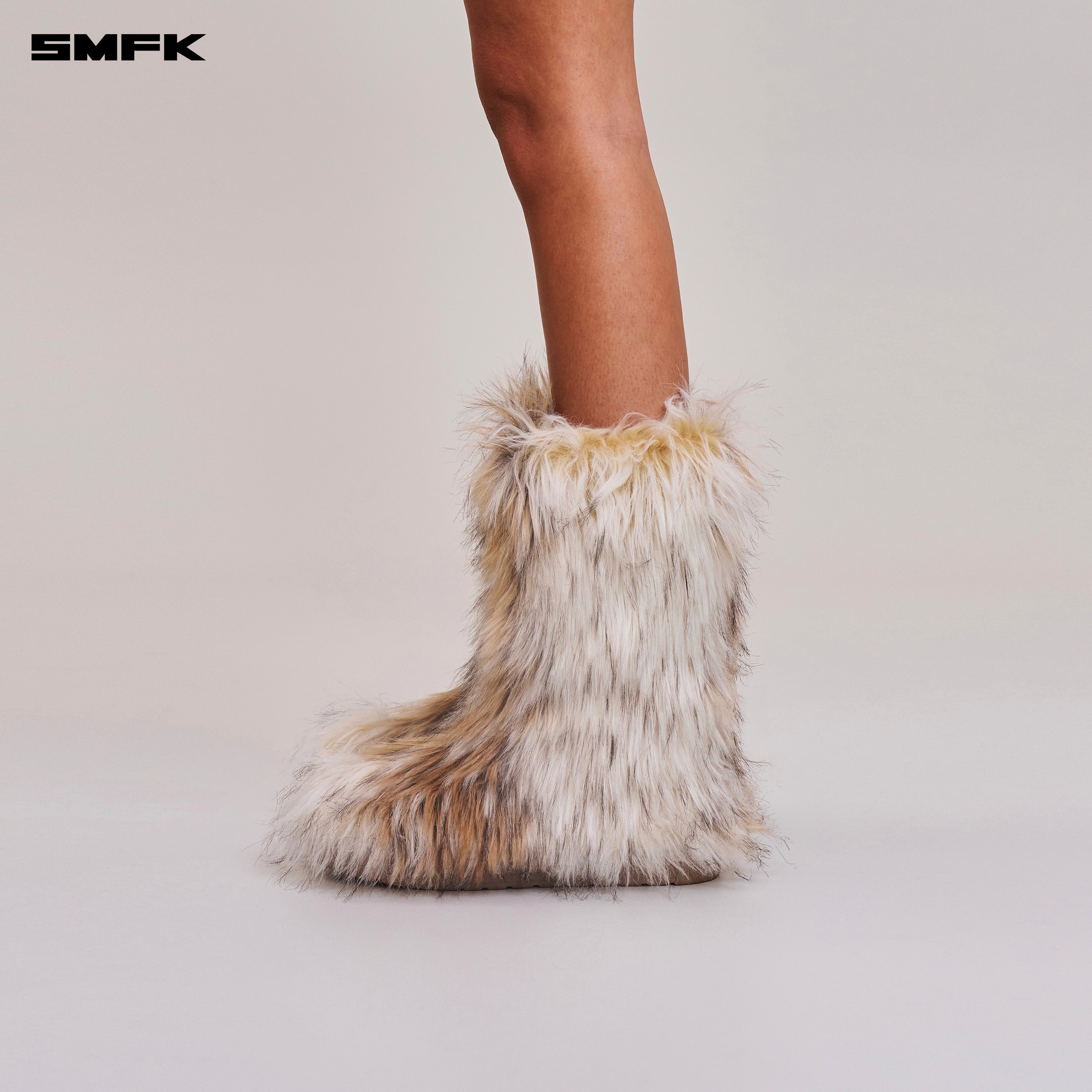 COMPASS MODE WASTELAND SHEARLING HUNTING BOOTS/MIDDLE ARCTIC WOLF WHITE